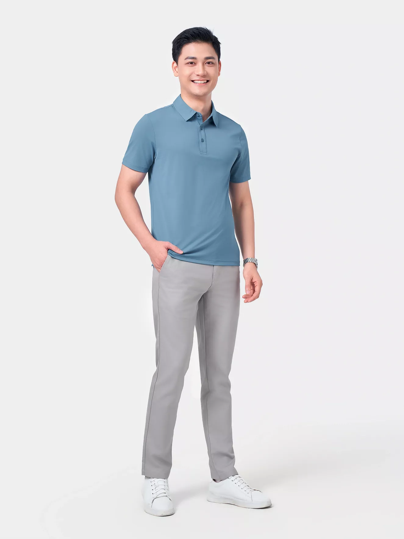 Áo Polo Nam 5S Fashion Sport Trơn Regular APC24067