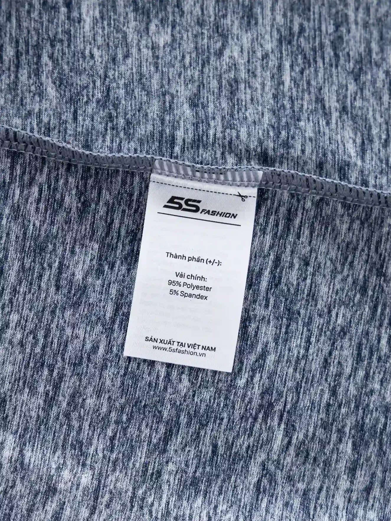 Áo Giữ Nhiệt Nam 5S Fashion Cổ 3 Phân Melange AGN24004