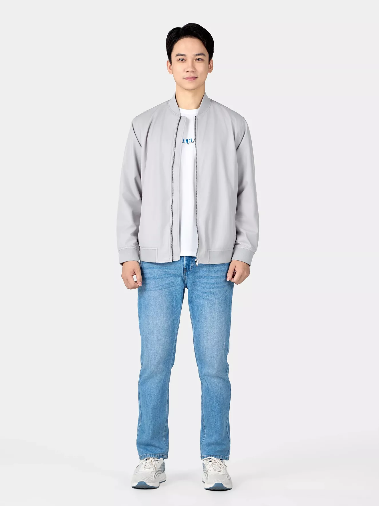 Áo Khoác Bomber Nam 5S Fashion Lót Lông Trơn Basic AKB24043