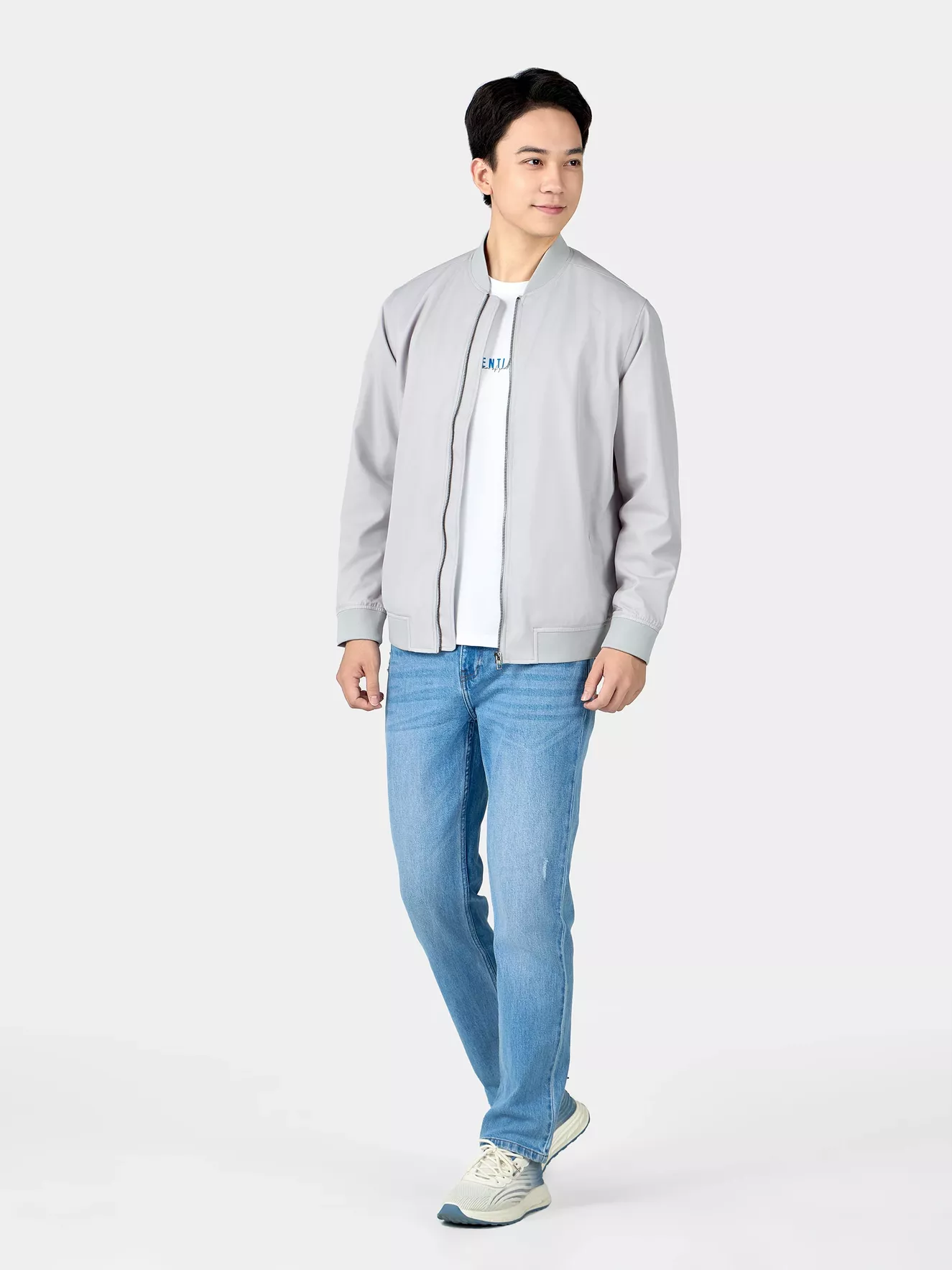 Áo Khoác Bomber Nam 5S Fashion Lót Lông Trơn Basic AKB24043