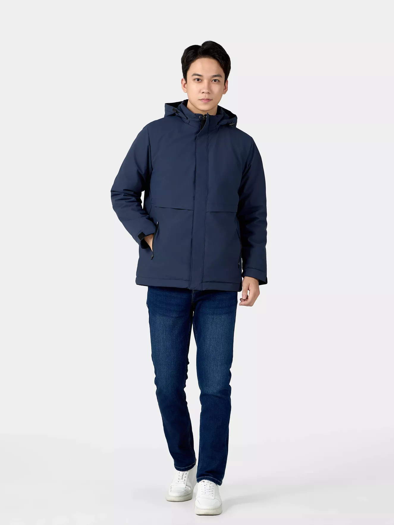 Áo Khoác Parka Nam 5S Fashion Trơn Phom Regular APH24030