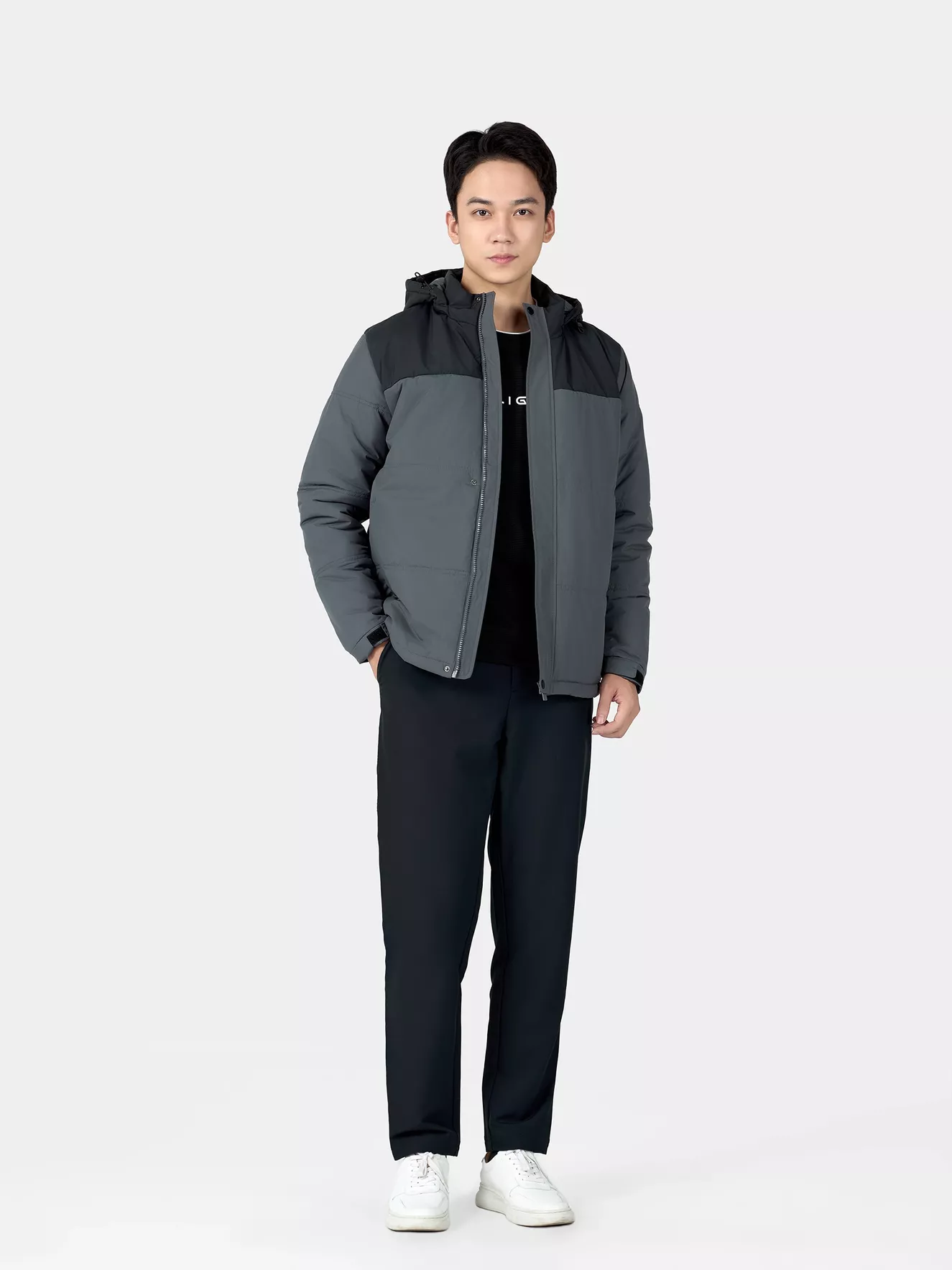 Áo Phao Nam Chần Bông 5S Fashion Can Phối Regular APH24048