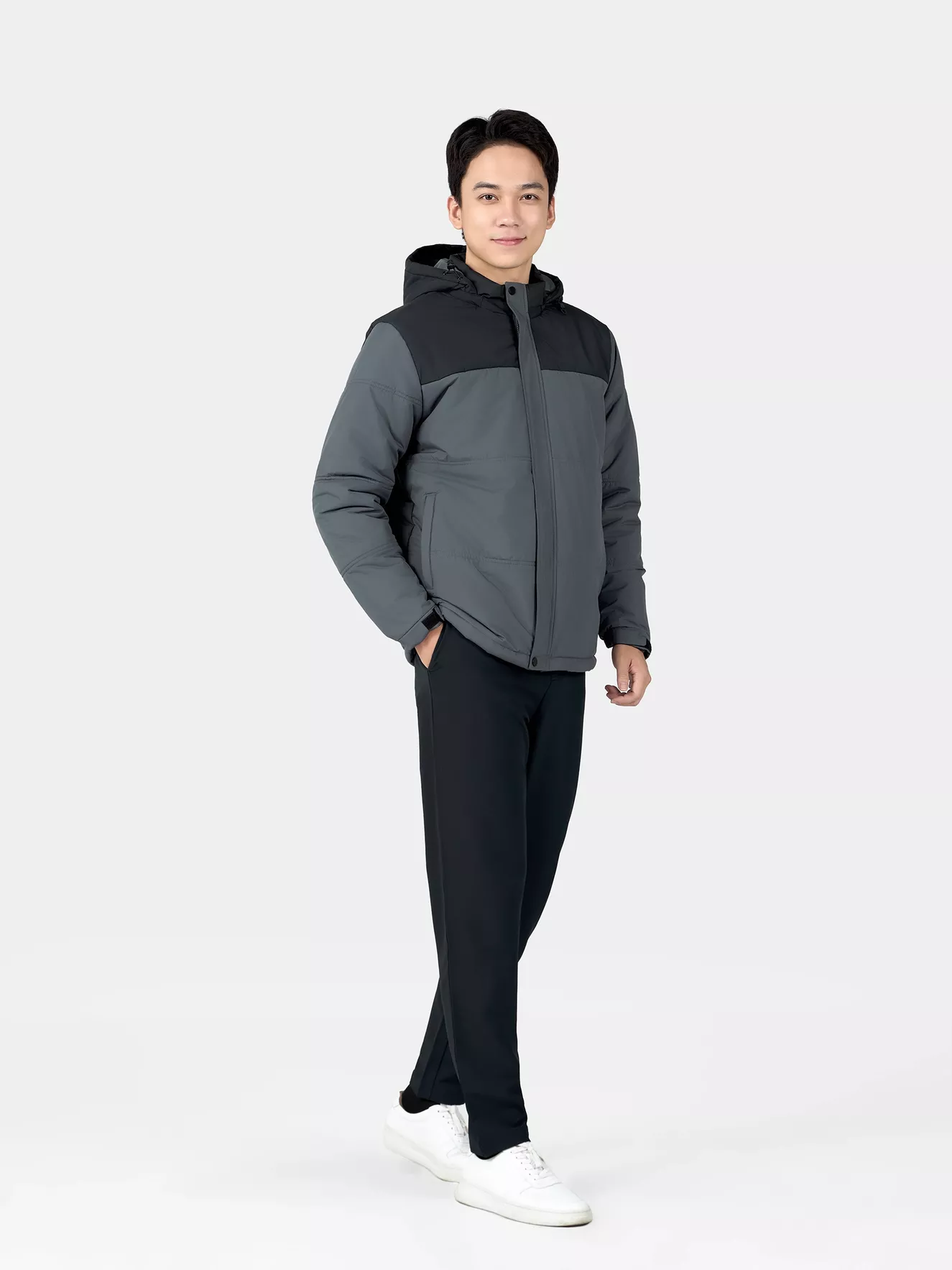 Áo Phao Nam Chần Bông 5S Fashion Can Phối Regular APH24048