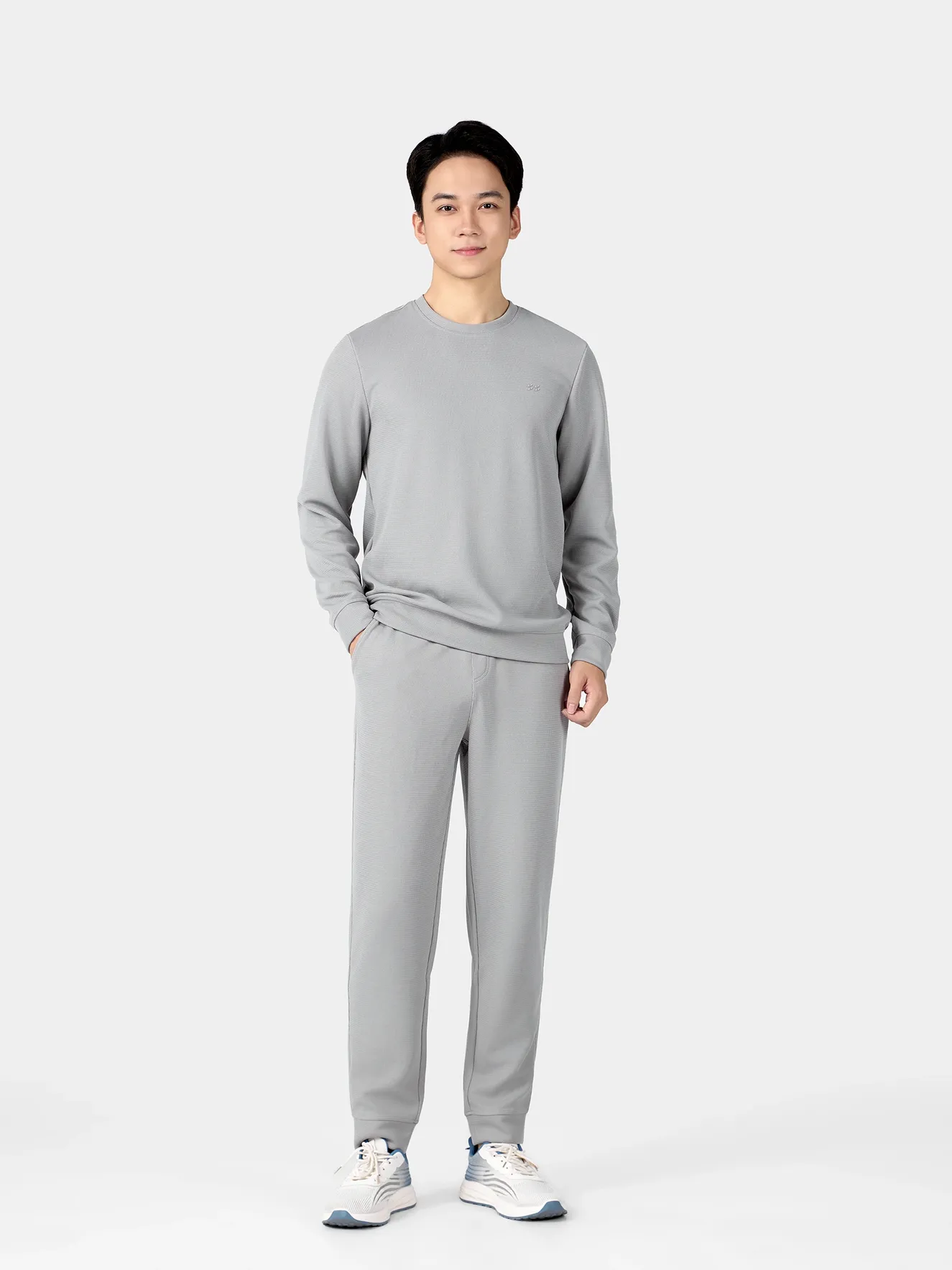 Bộ Quần Áo Nỉ Nam 5S Fashion Dệt Hiệu Ứng Phom Slimfit BNI24022