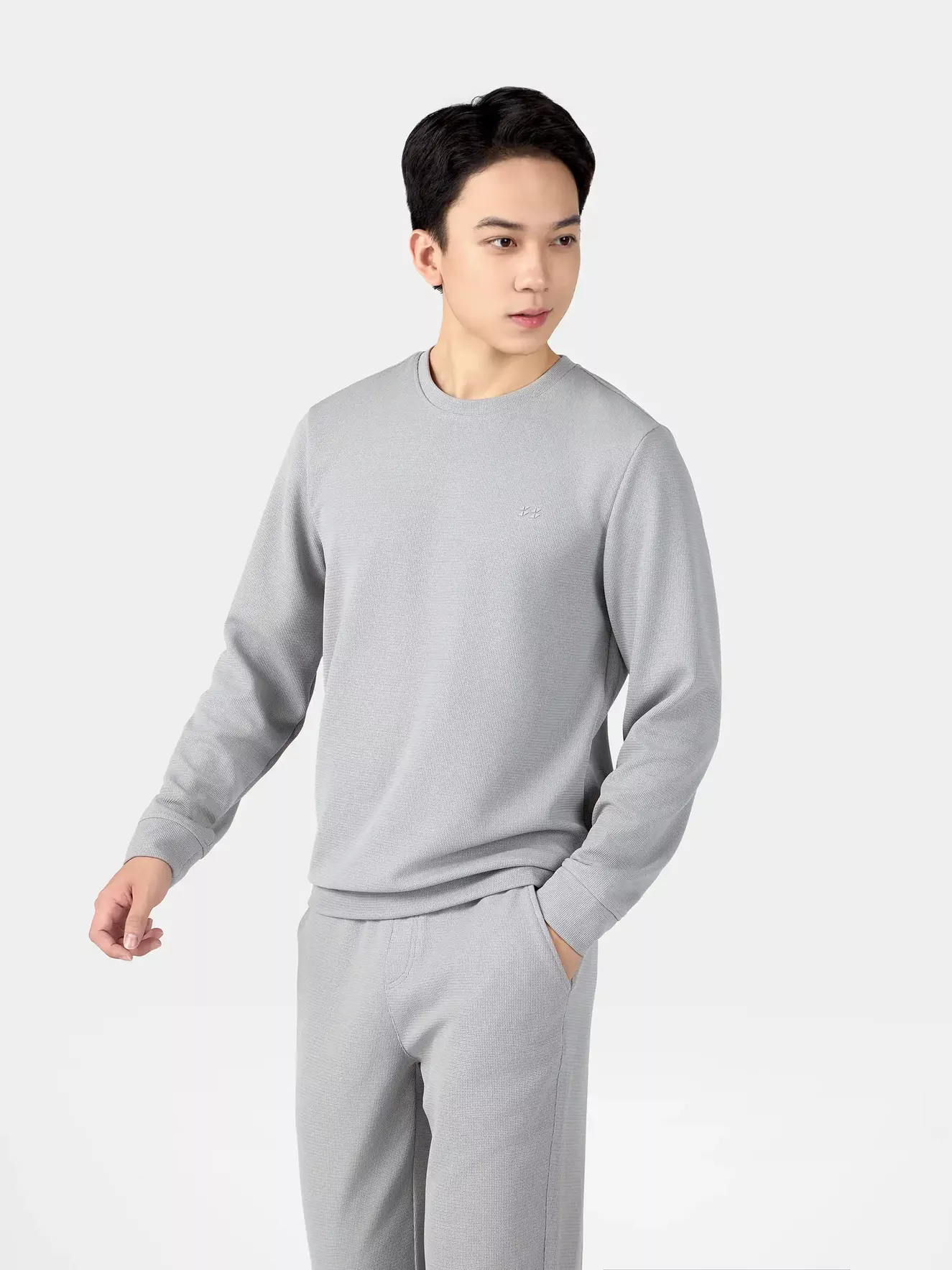 Áo Nỉ Nam Dài Tay 5S Fashion In Logo Basic Slimfit BANI24022