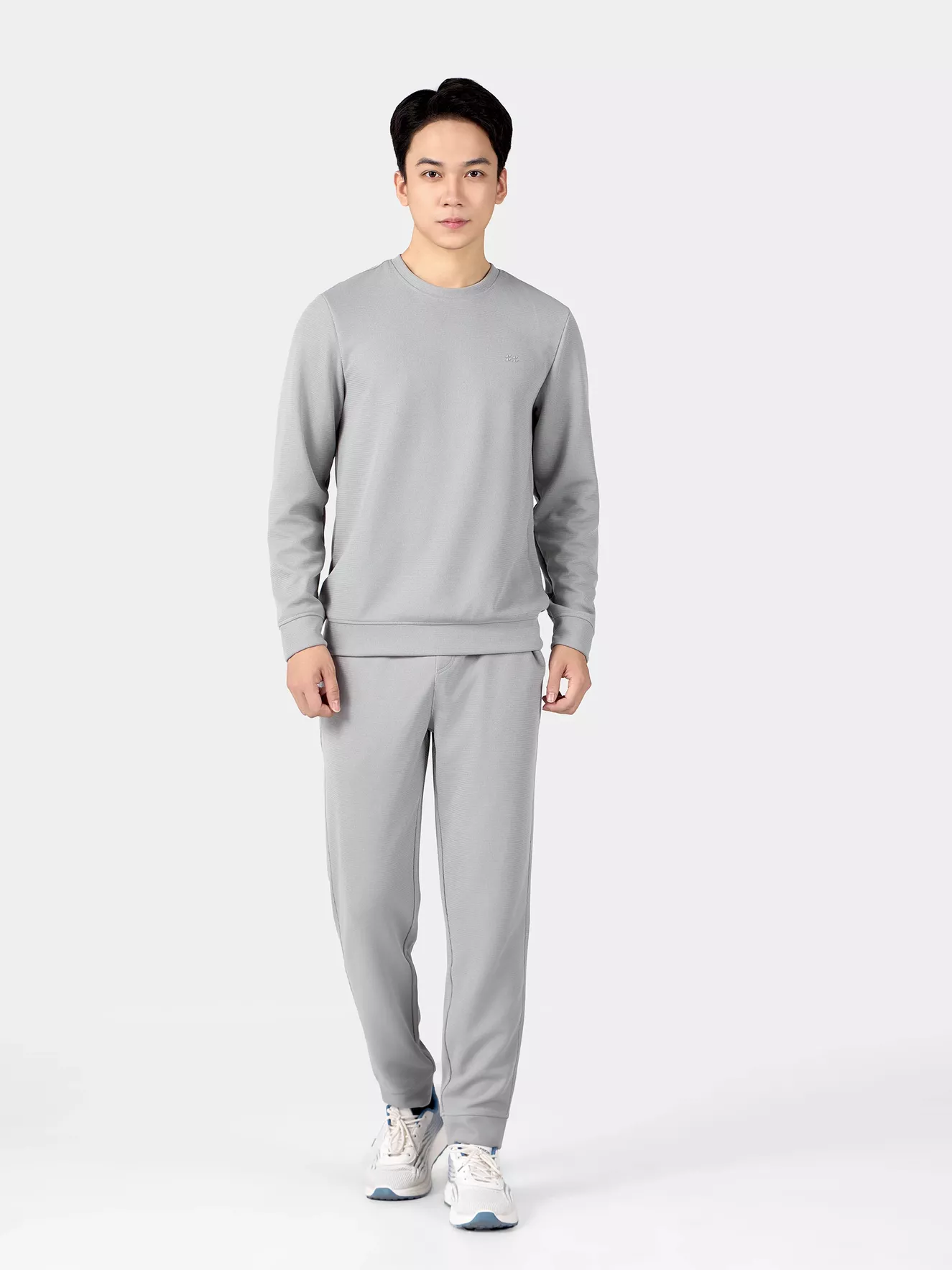 Áo Nỉ Nam Dài Tay 5S Fashion In Logo Basic Slimfit BANI24022