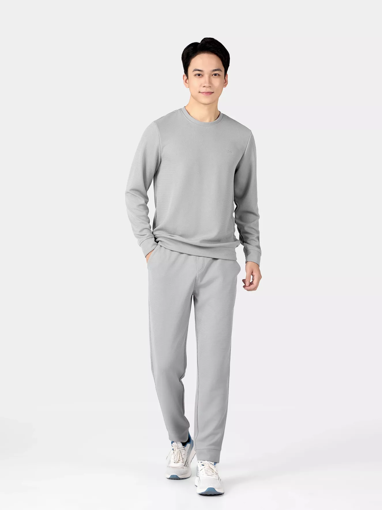 Áo Nỉ Nam Dài Tay 5S Fashion In Logo Basic Slimfit BANI24022