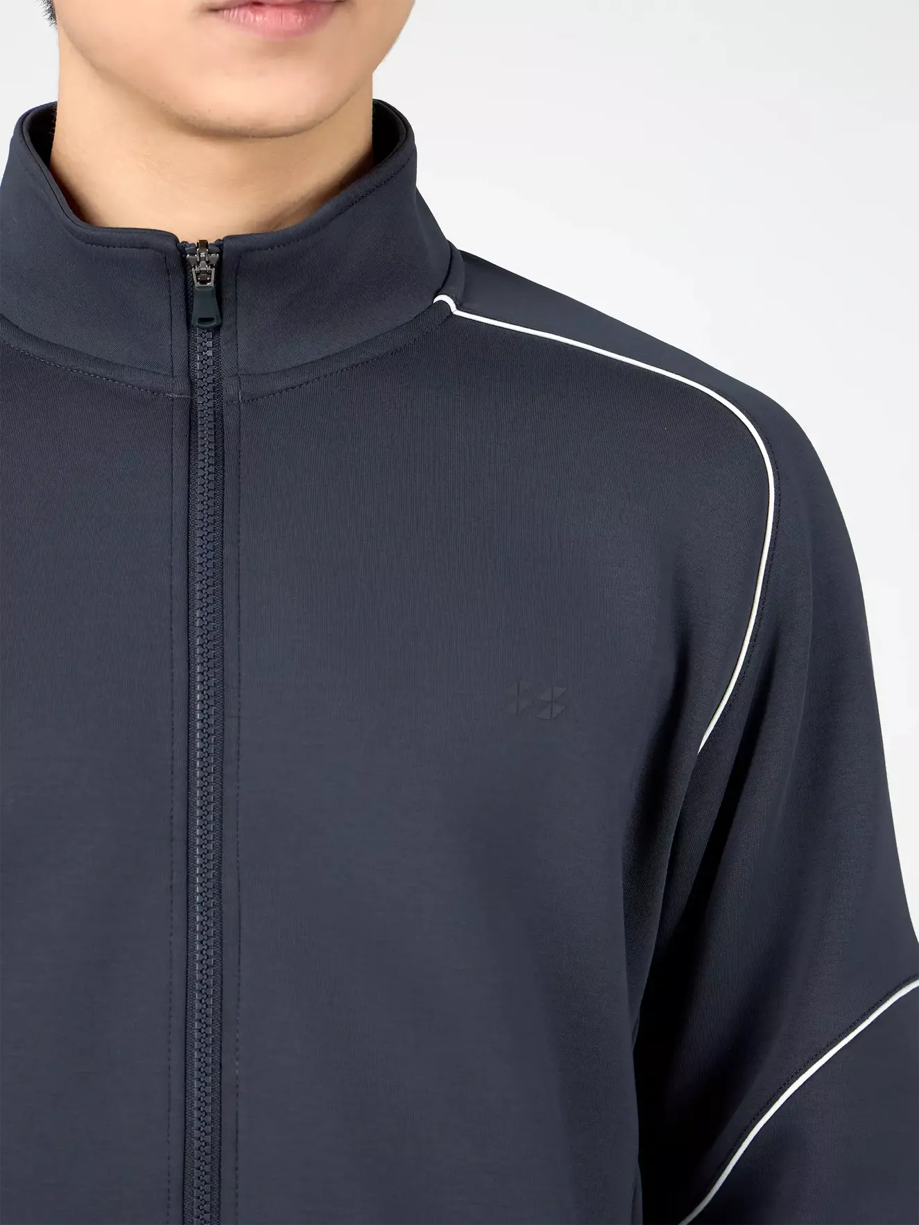 Áo Nỉ Khóa Nam 5S Fashion Phối Line Slimfit BAKN24027