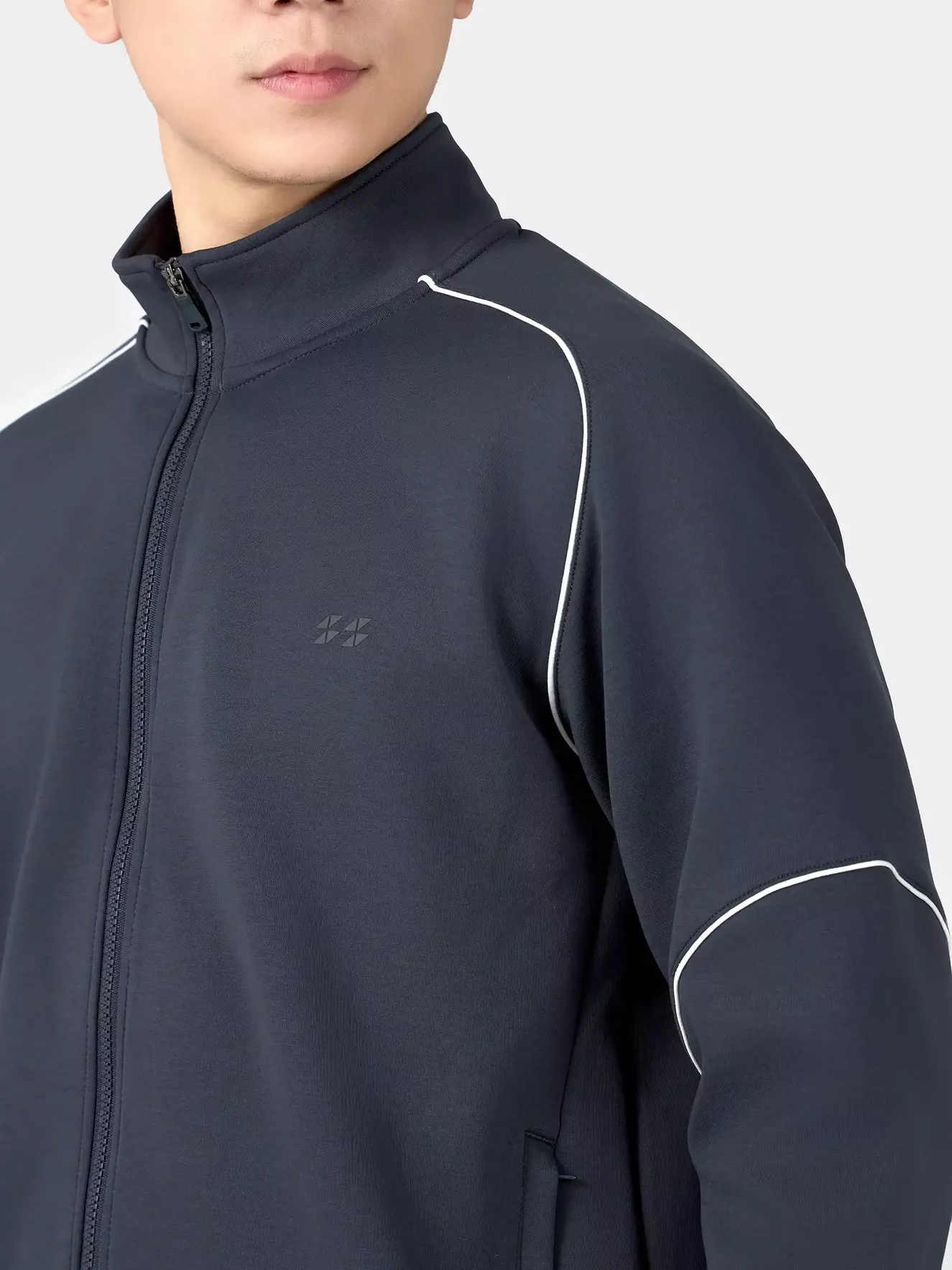 Áo Nỉ Khóa Nam 5S Fashion Phối Line Slimfit BAKN24027