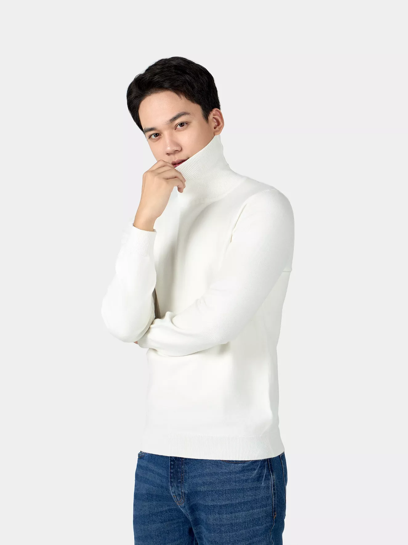 Áo Len Nam Cổ Lọ Cao 5S Fashion Phom Slimfit ALE24001
