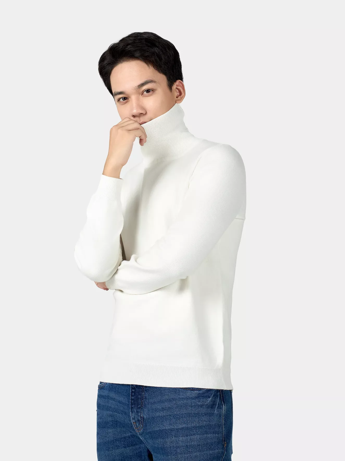 Áo Len Nam Cổ Lọ Cao 5S Fashion Phom Slimfit ALE24001