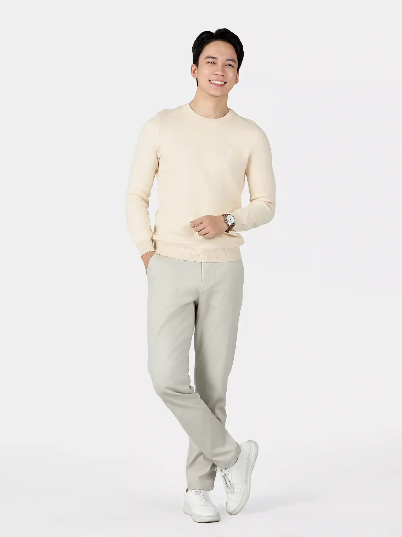 Áo Len Nam Họa Tiết 5S Fashion Phom Slimfit ALE24002