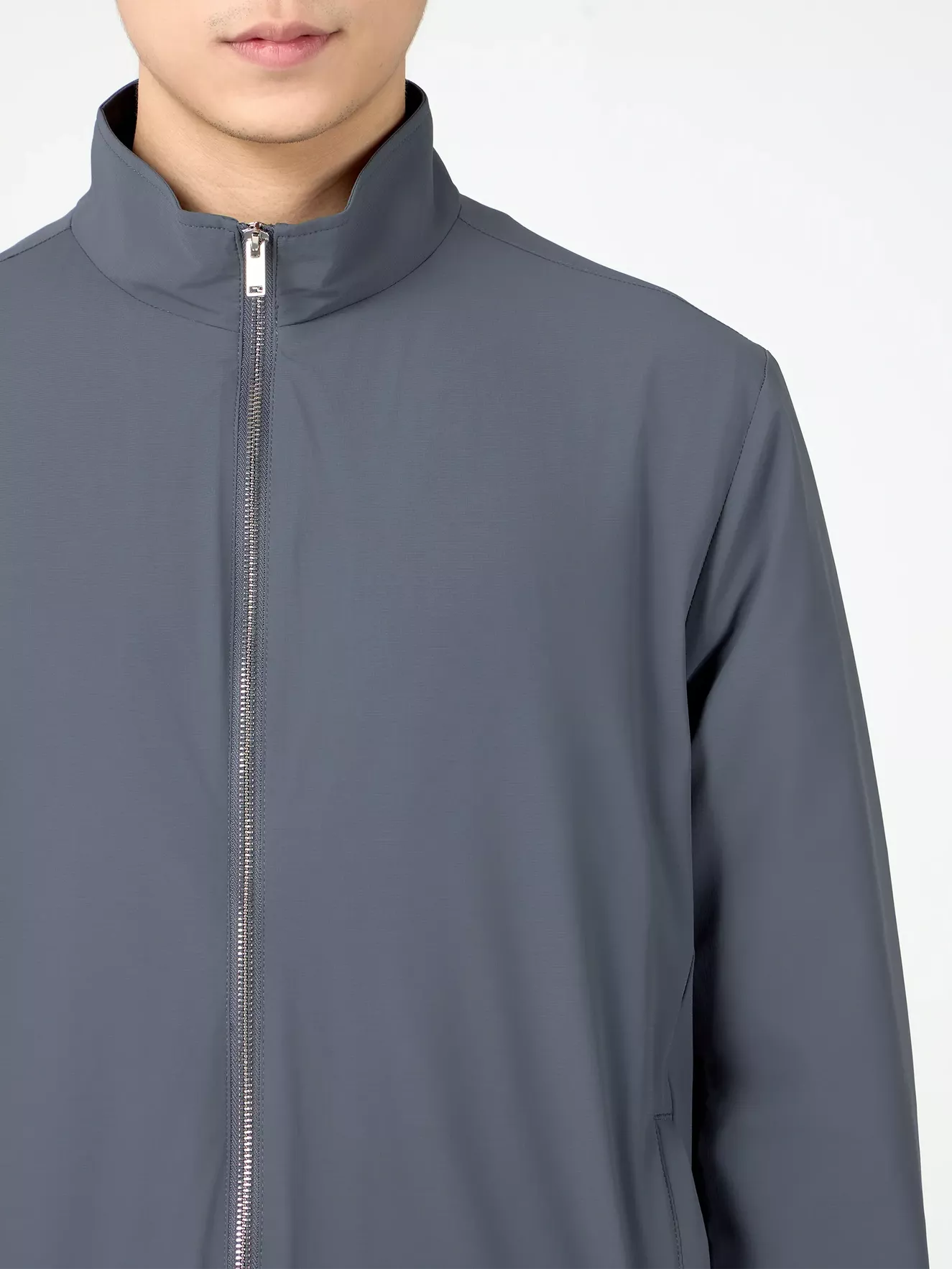 Áo Khoác Thời Trang Nam 5S Fashion Cổ Trụ Lót Nỉ Basic AKH24040