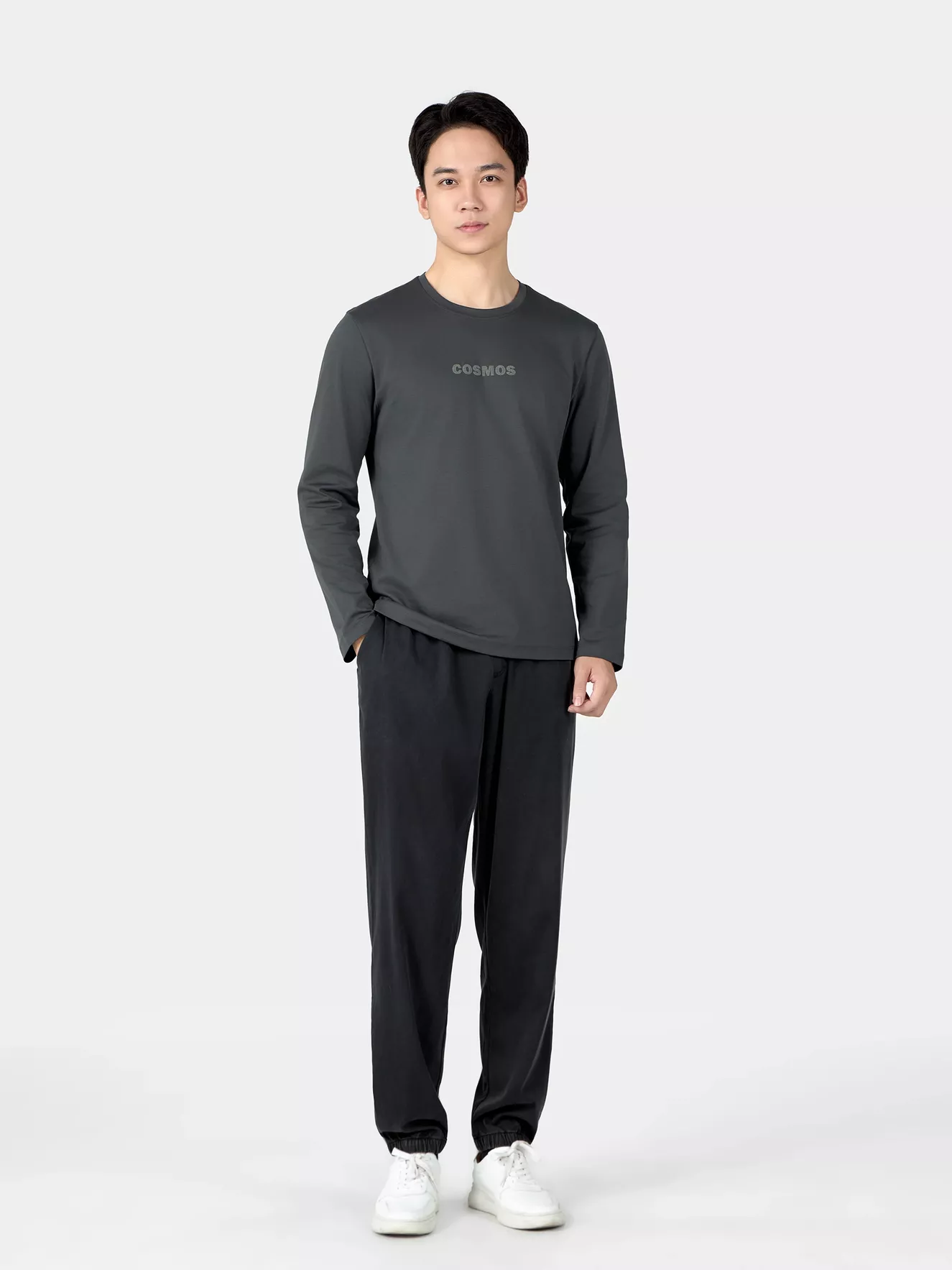 Áo Thun Nam Dài Tay 5S Fashion In Chữ Phom Slimfit ATH24029
