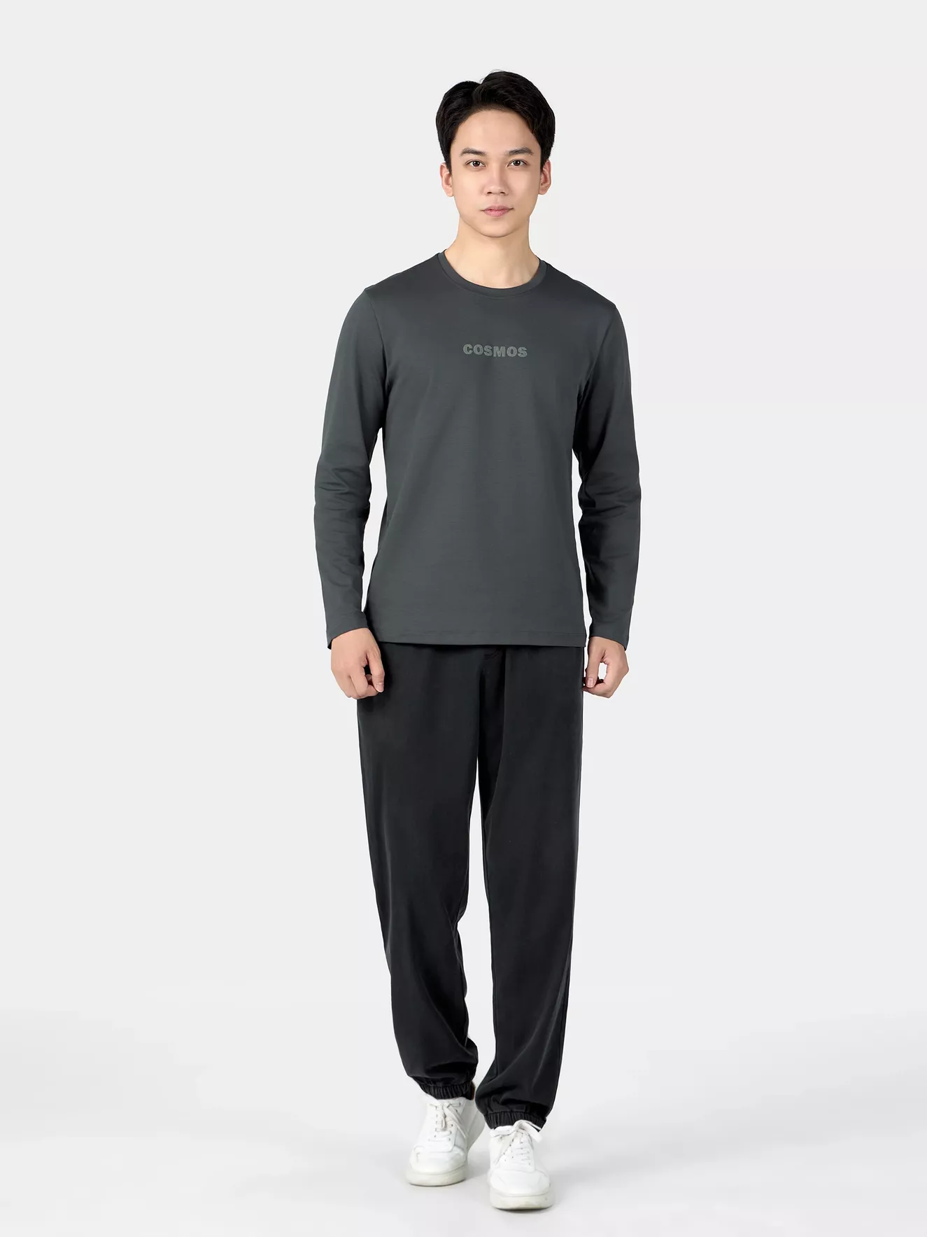 Áo Thun Nam Dài Tay 5S Fashion In Chữ Phom Slimfit ATH24029