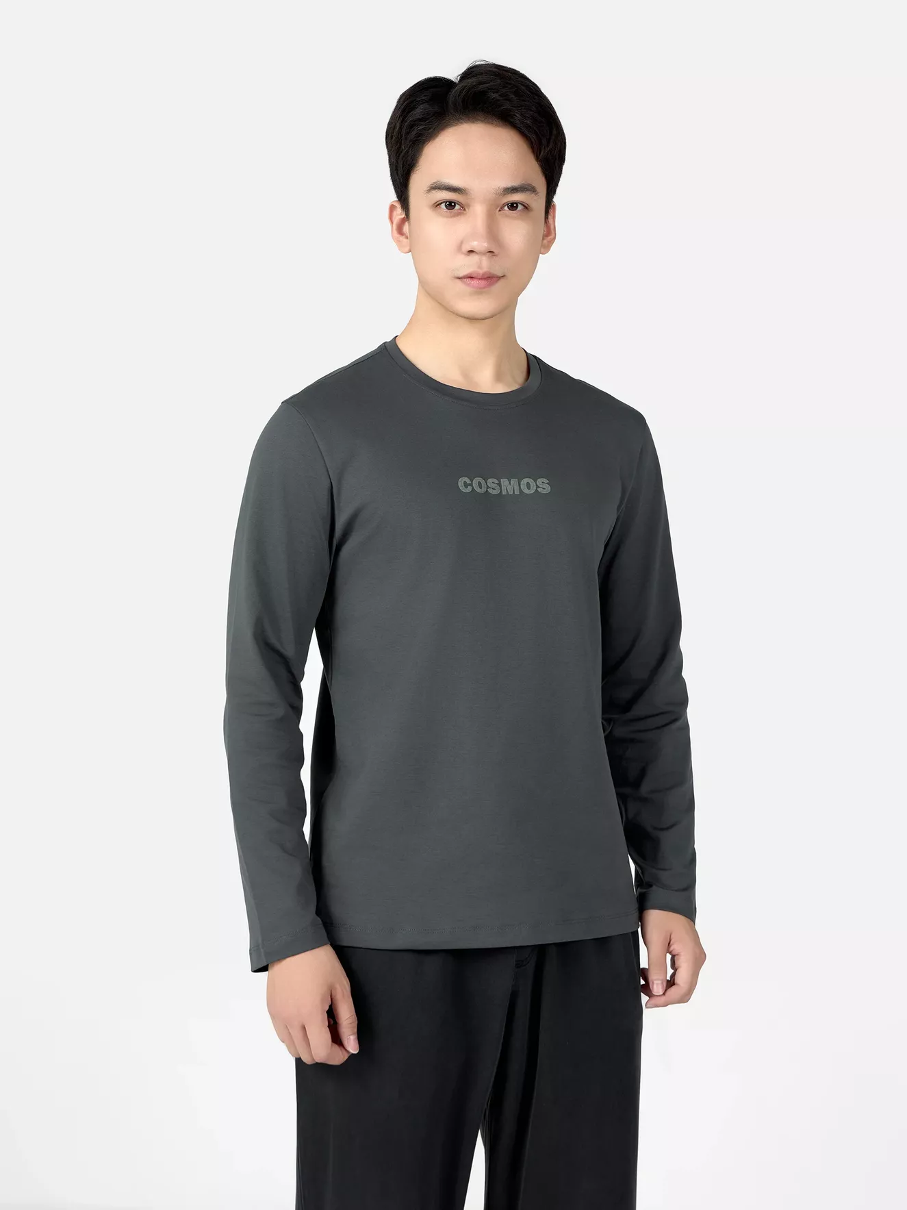 Áo Thun Nam Dài Tay 5S Fashion In Chữ Phom Slimfit ATH24029