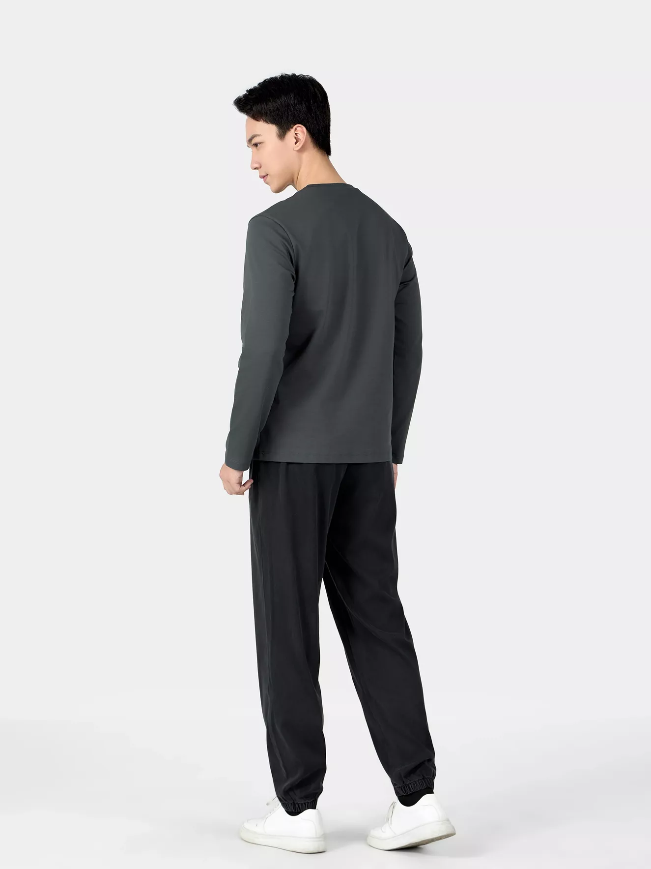 Áo Thun Nam Dài Tay 5S Fashion In Chữ Phom Slimfit ATH24029