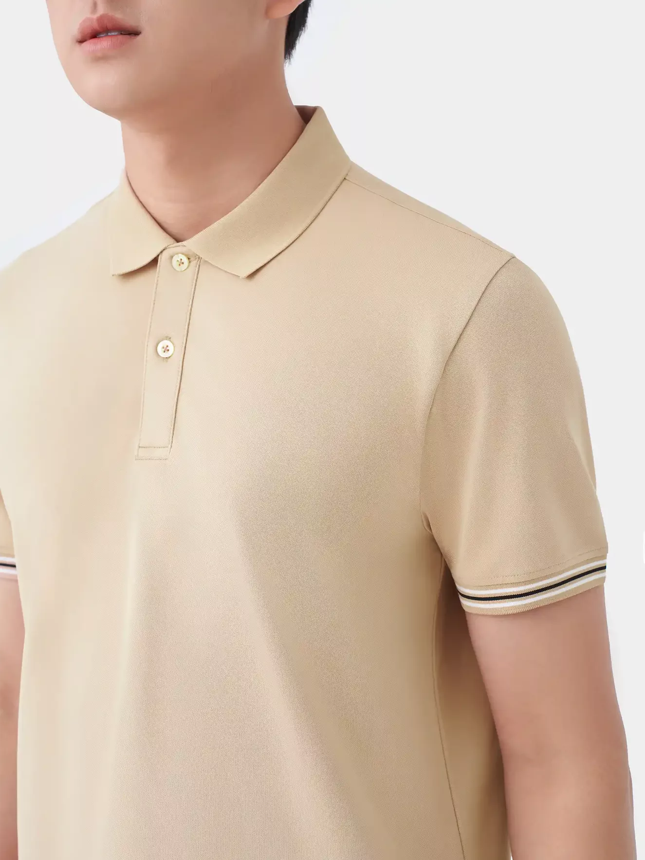 Áo Polo Nam 5S Fashion Bo Dệt Kẻ Slimfit APC24071