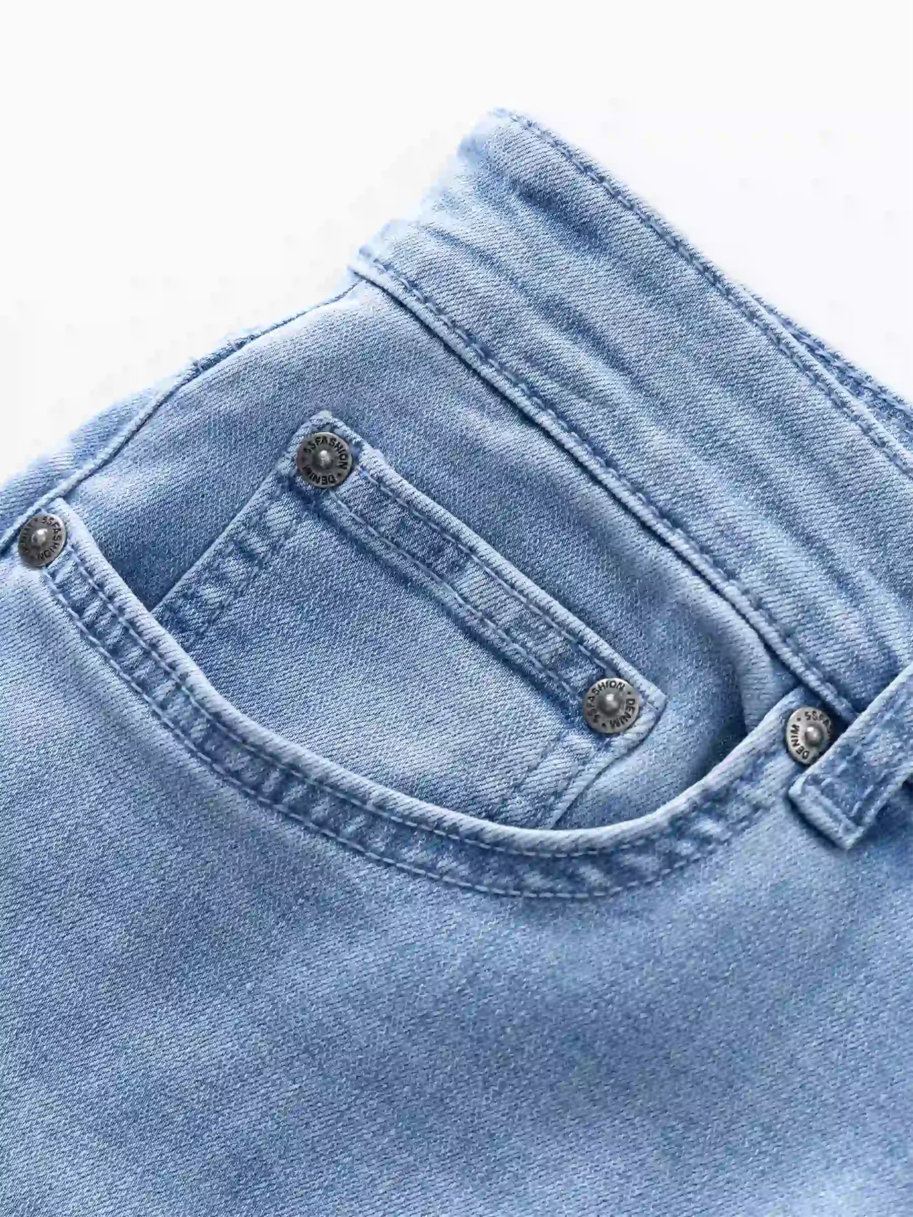 Quần Jean Nam 5S Fashion Dáng Lửng Trơn QJE24018