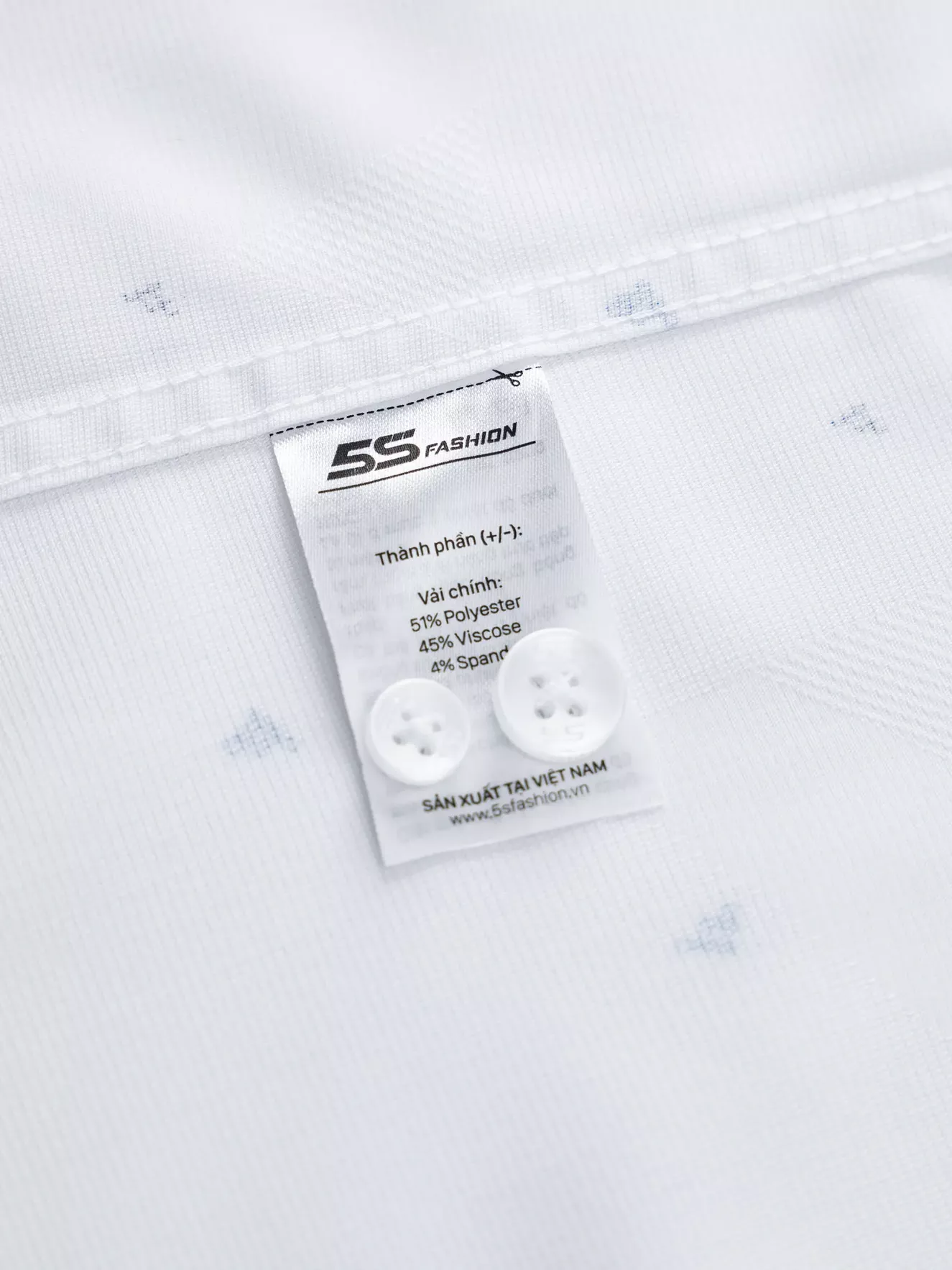 Áo Sơ Mi Nam Dài Tay 5S Fashion Họa Tiết Phom Slimfit ASM24045