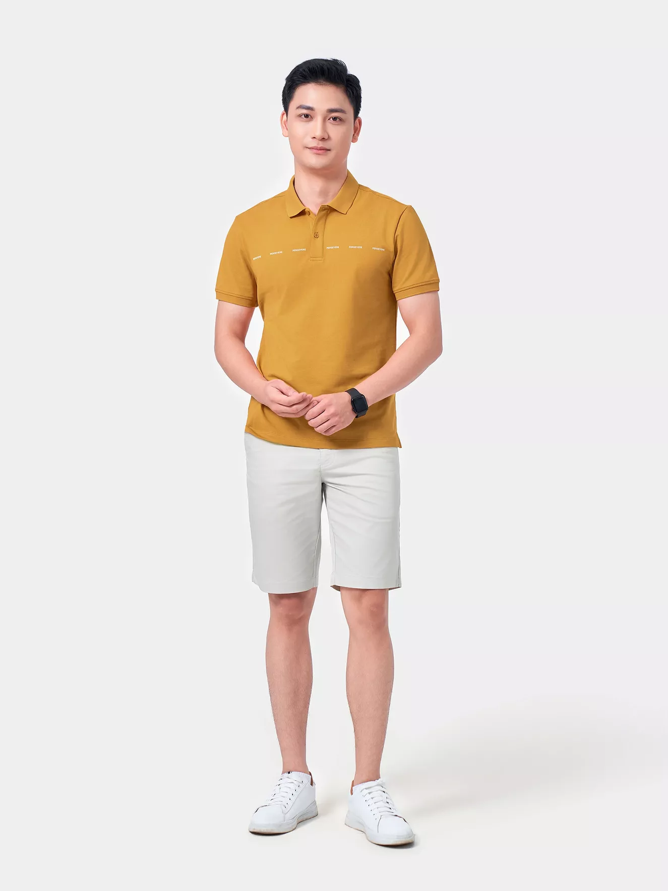 Quần Short Kaki Nam 5S Fashion Cạp Cúc Ẩn QSK24014