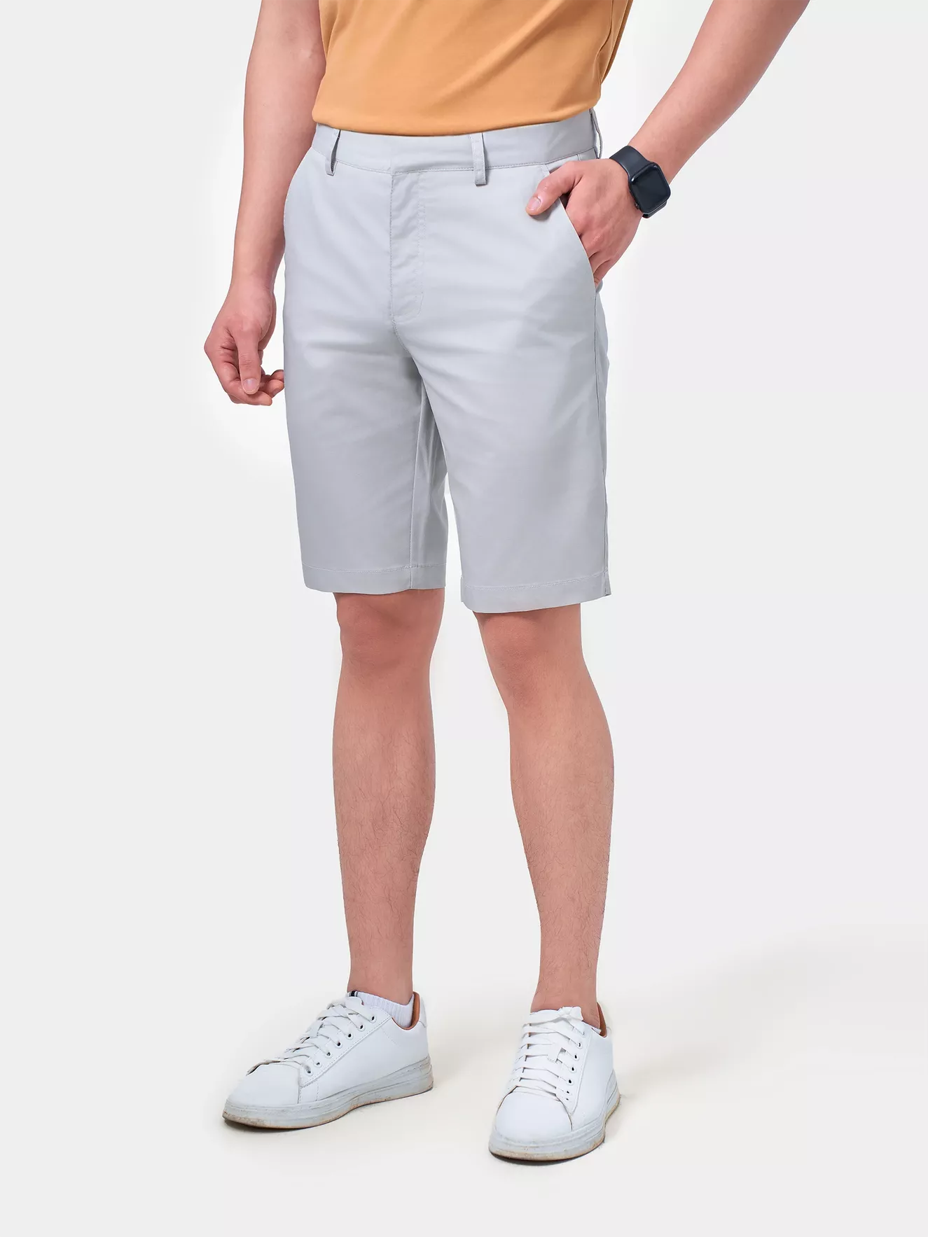 Quần Short Kaki Nam 5S Fashion Cạp Cúc Ẩn QSK24014