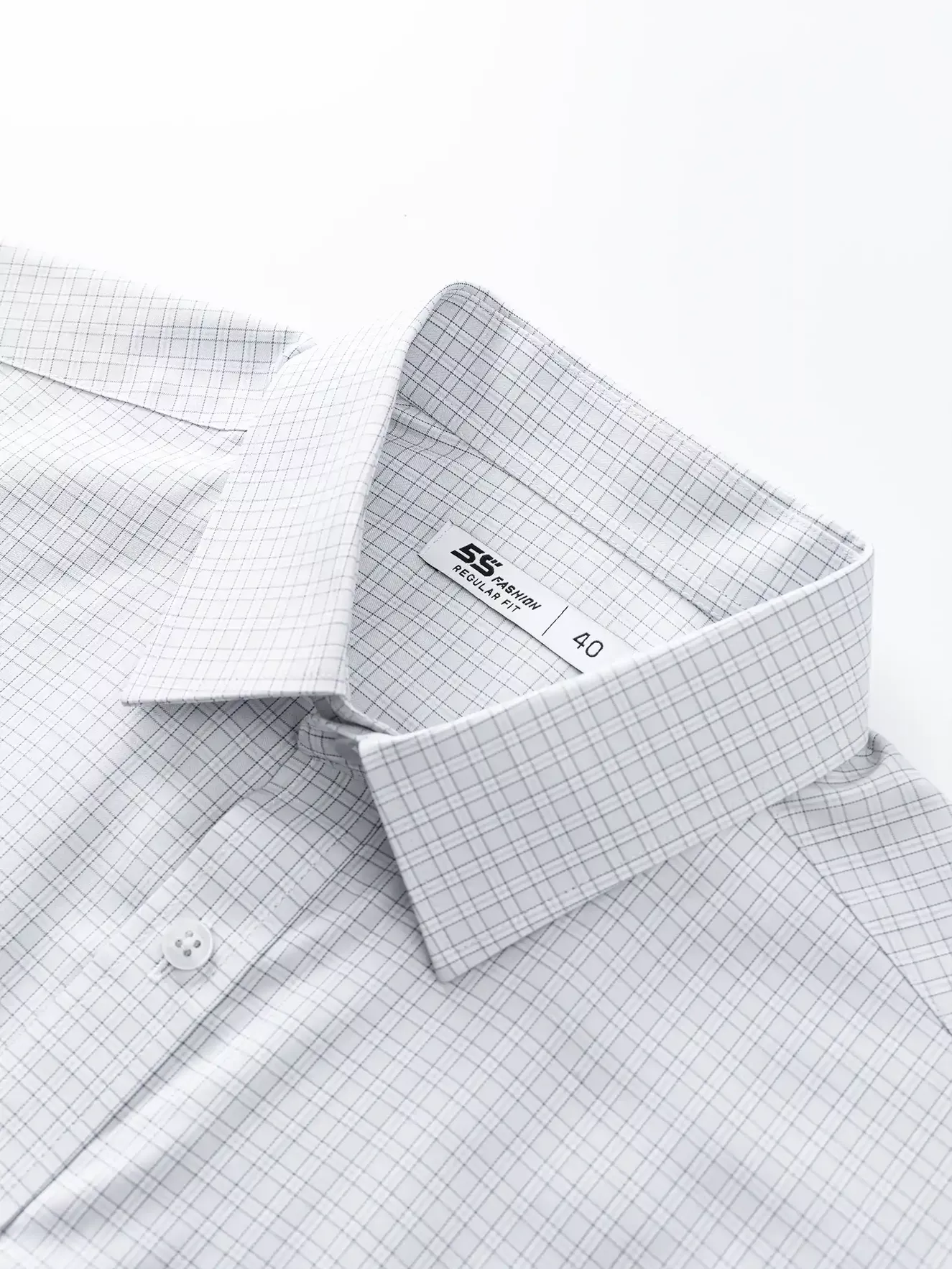 Áo Sơ Mi Nam Dài Tay Kẻ Ô 5S Fashion Phom Regular ASM24004