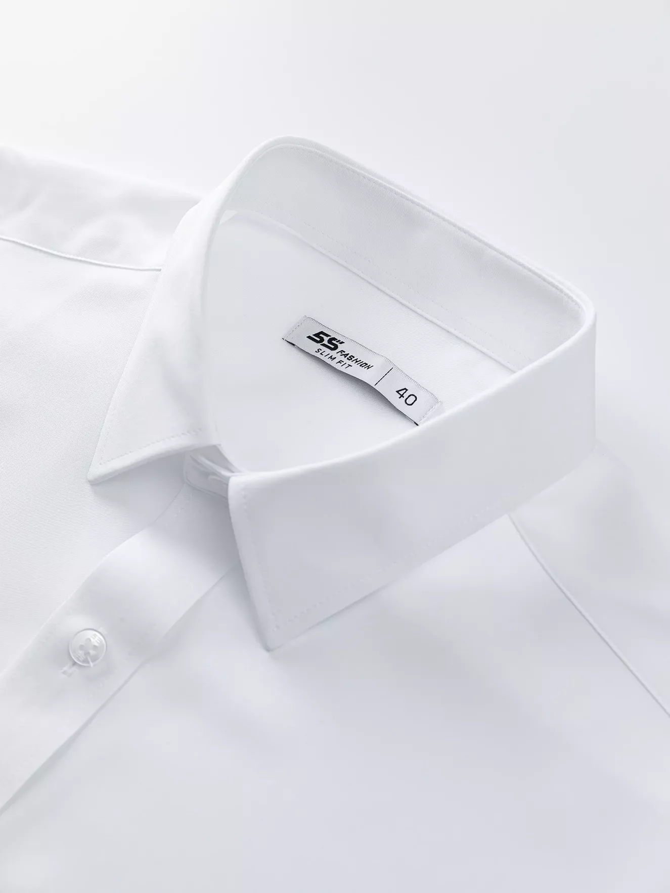 Áo Sơ Mi Nam Màu Trắng 5S Fashion Phom Slimfit ASM24043