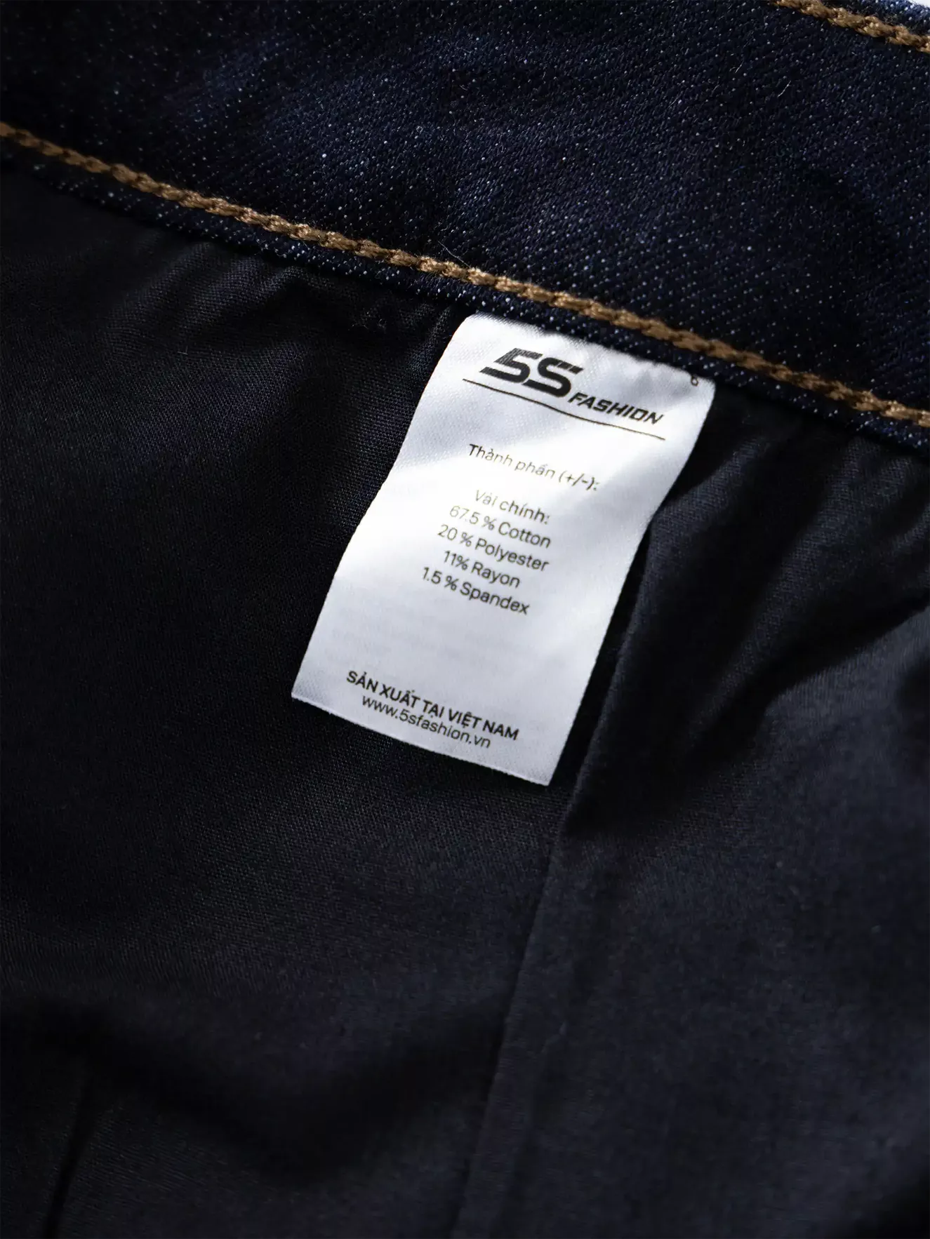 Quần Jean Nam 5S Fashion Trơn Basic Regular QJE24014