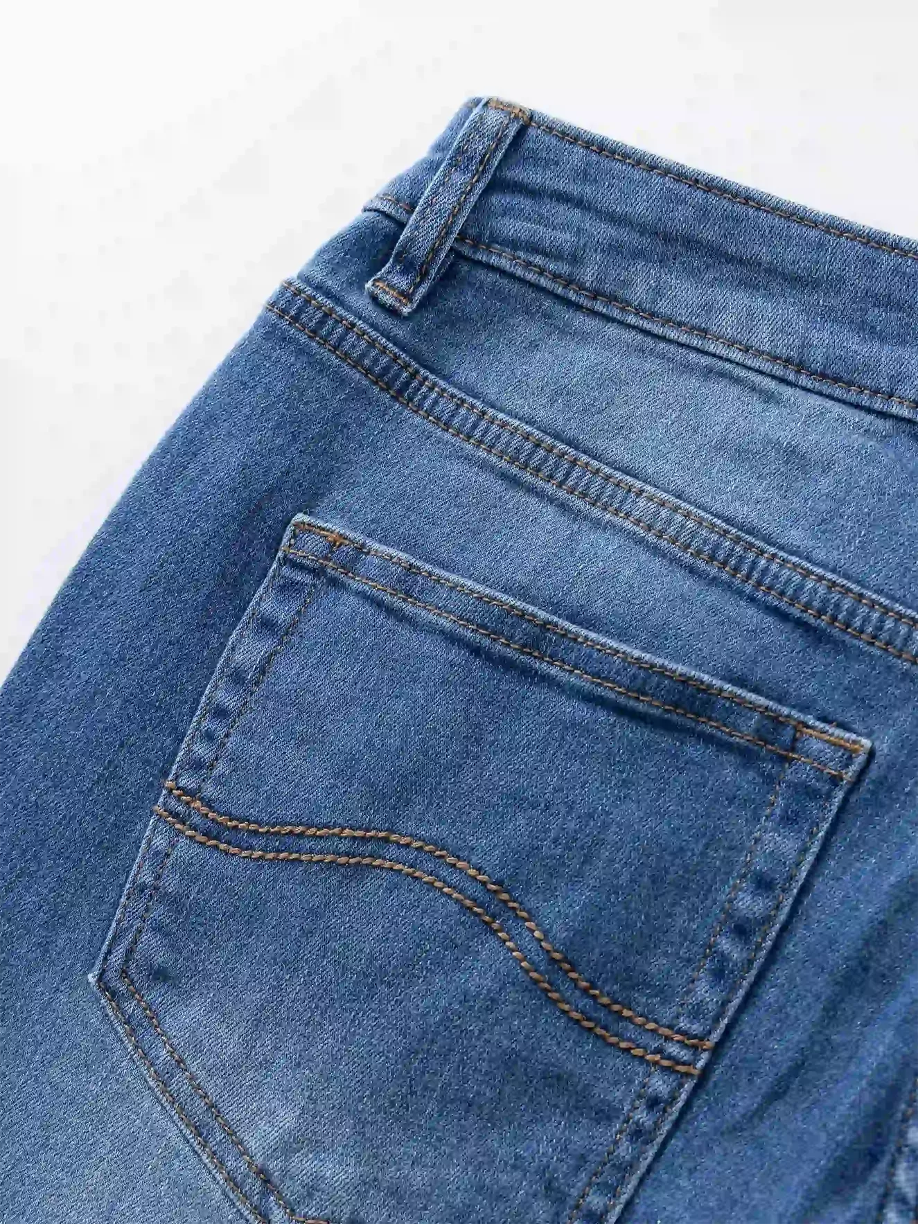 Quần Jean Nam Cotton 5S Fashion Màu Xanh Regular QJE24008