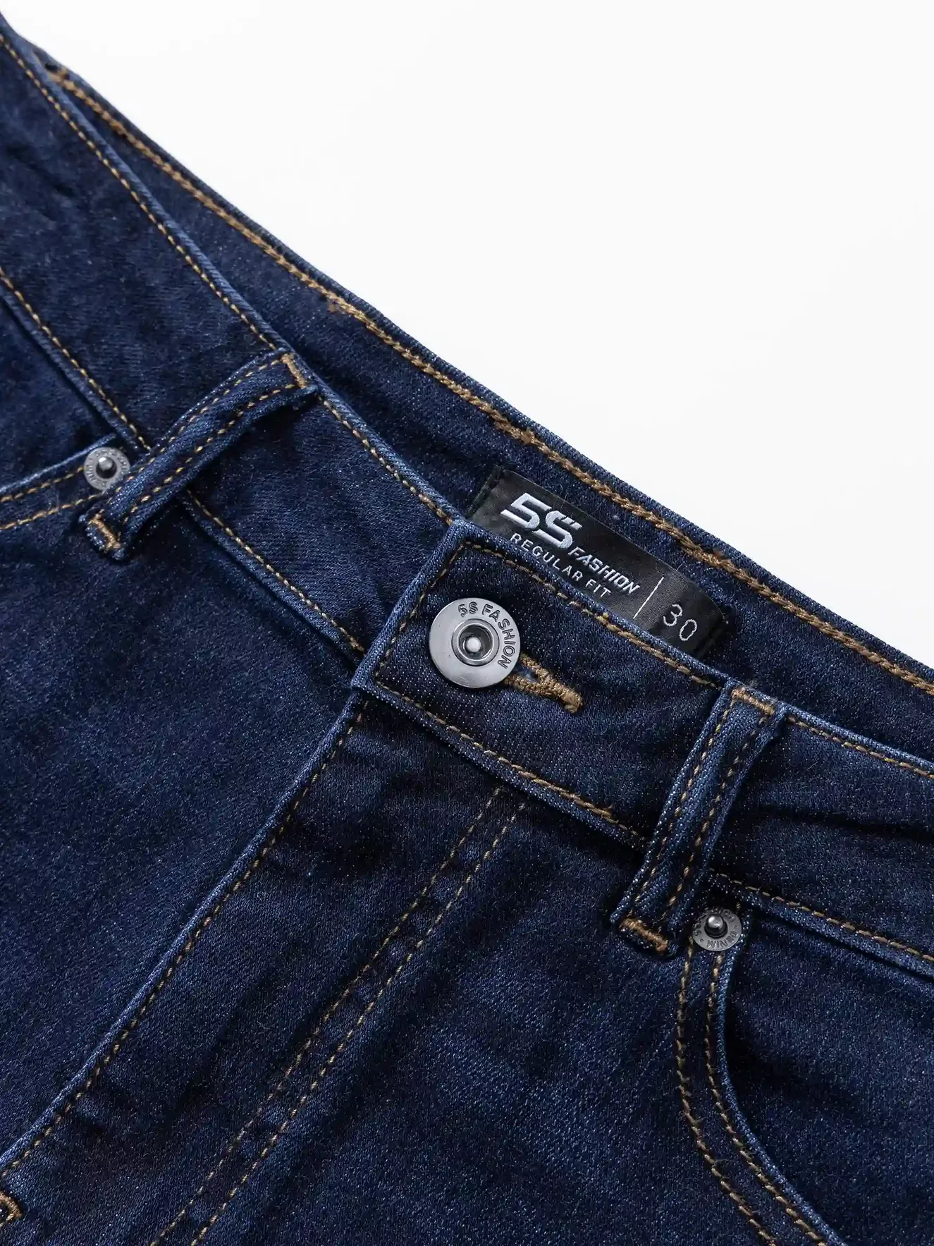 Quần Jean Nam Cotton 5S Fashion Màu Xanh Regular QJE24007