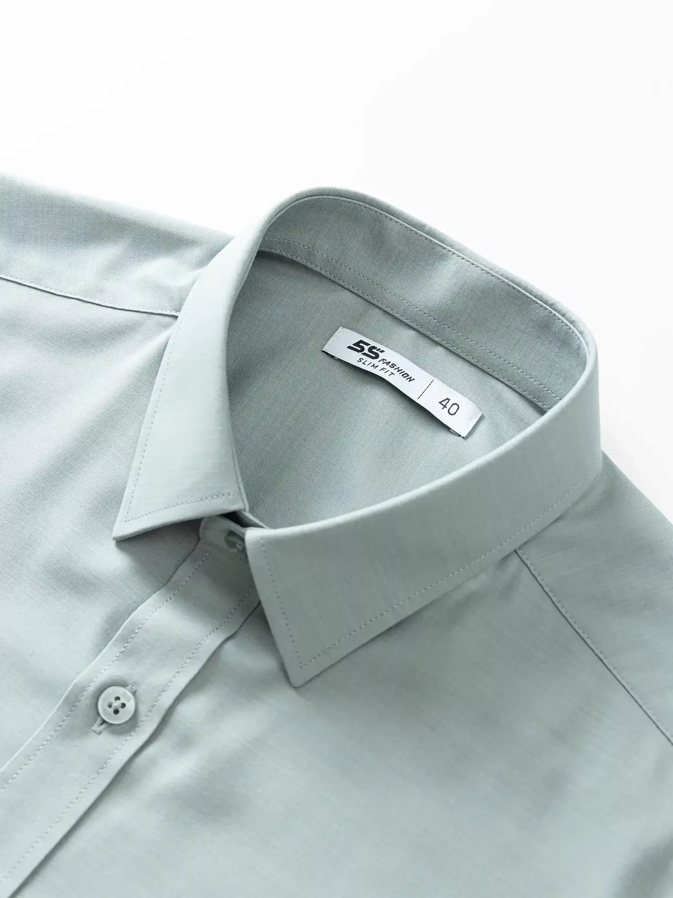 Áo Sơ Mi Nam Ngắn Tay 5S Fashion Trơn Slimfit ASC25018