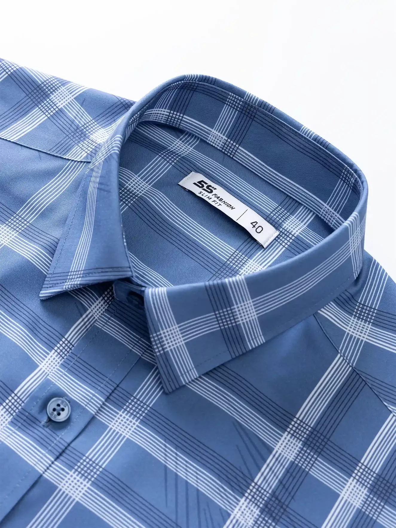 Áo Sơ Mi Nam 5S Fashion Họa Tiết Kẻ Phom Slimfit ASC25057