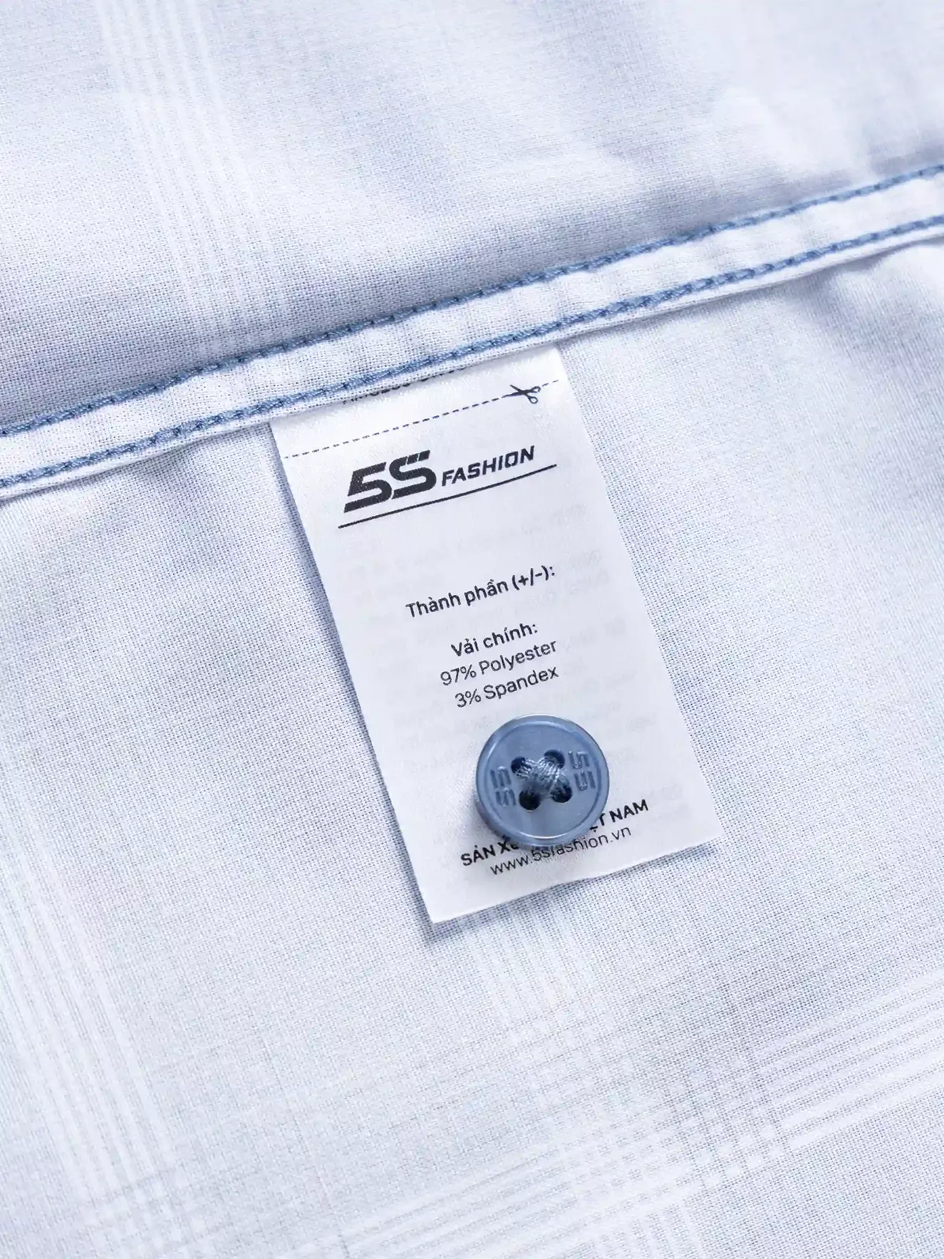 Áo Sơ Mi Nam 5S Fashion Họa Tiết Kẻ Phom Slimfit ASC25057