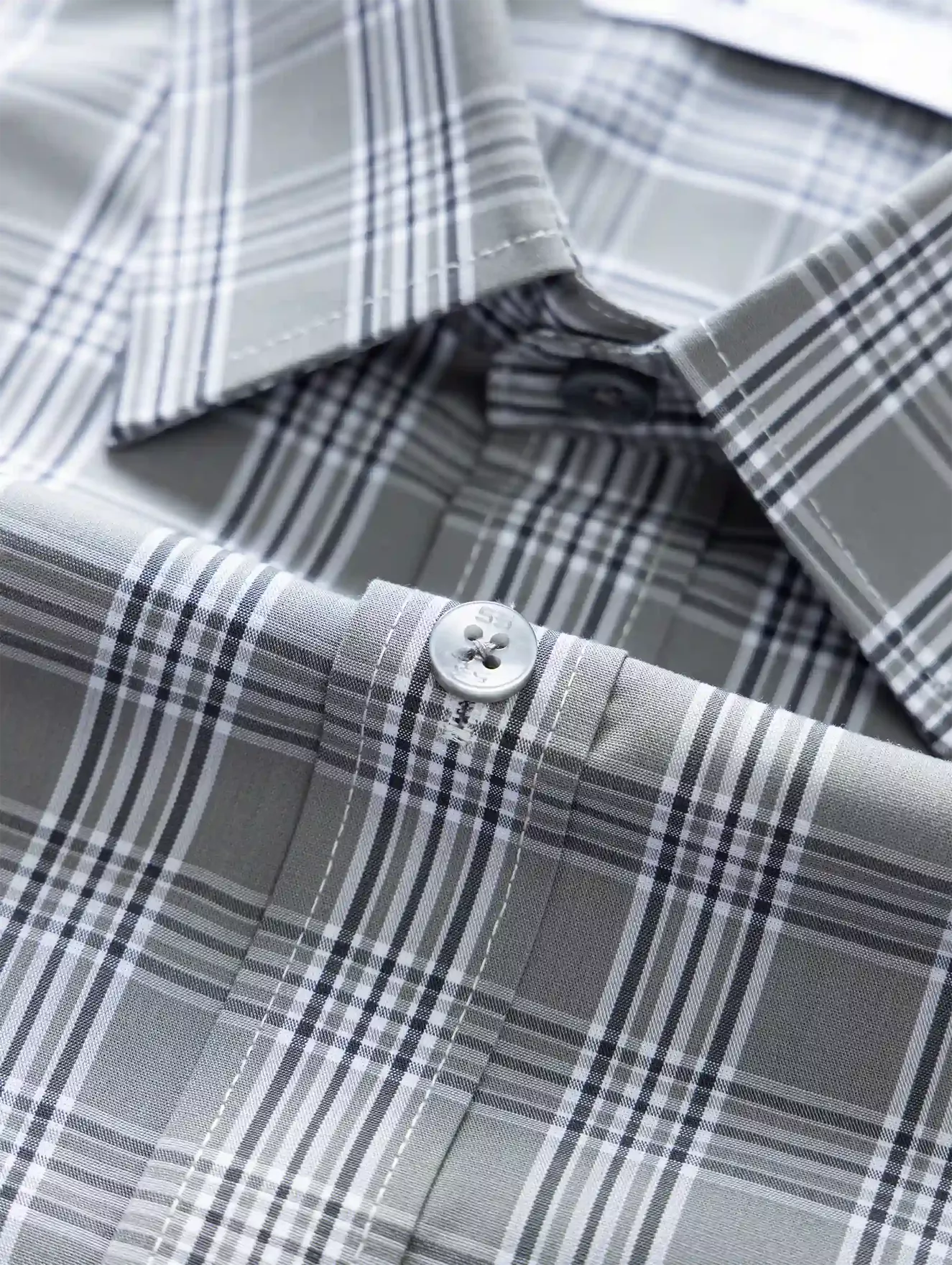 Áo Sơ Mi Nam Dài Tay 5S Fashion Dệt Kẻ Ô Regular ASM24011