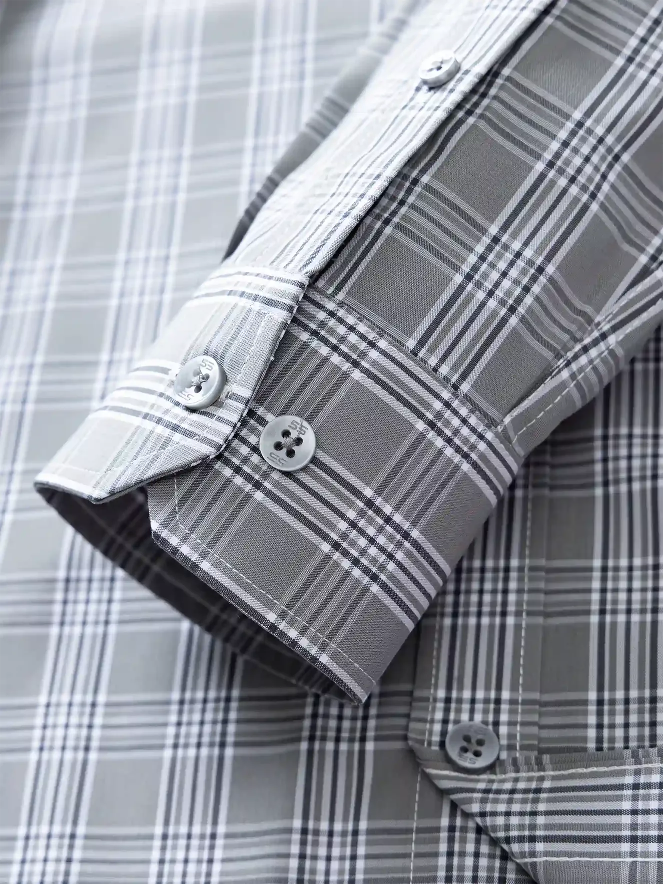 Áo Sơ Mi Nam Dài Tay 5S Fashion Dệt Kẻ Ô Regular ASM24011