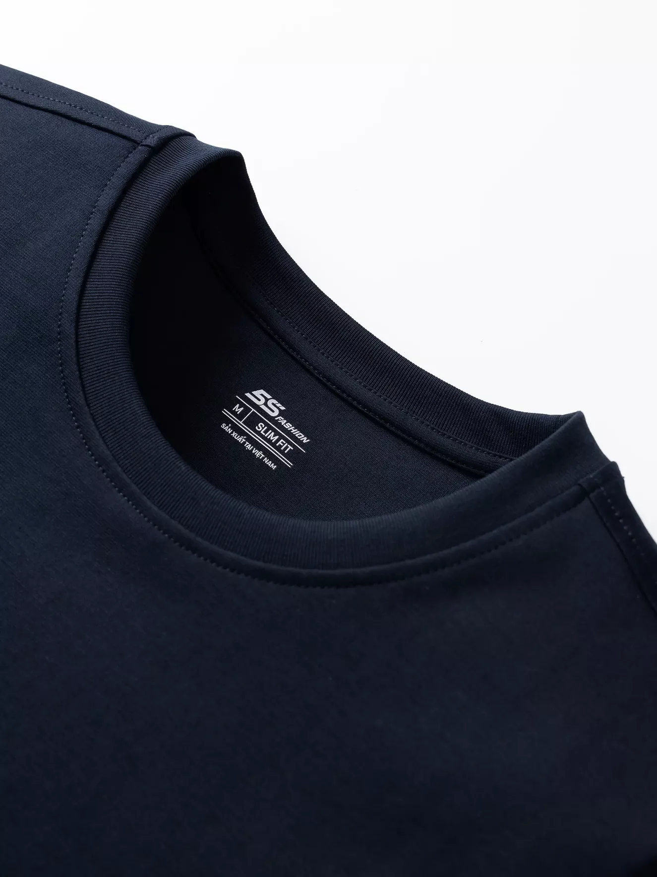 Áo Thun Nam Ngắn Tay 5S Fashion Cotton Trơn Slimfit ATS25058