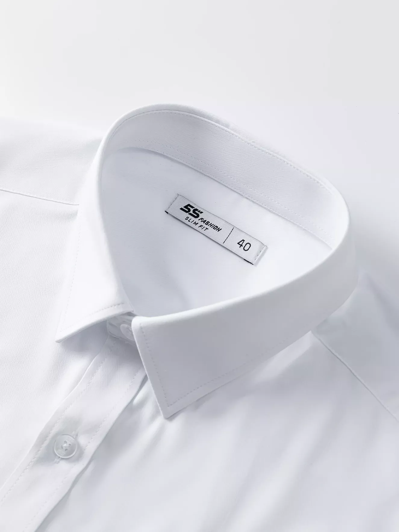 Áo Sơ Mi Nam Cộc Tay 5S Fashion Màu Trắng Trơn ASC25011