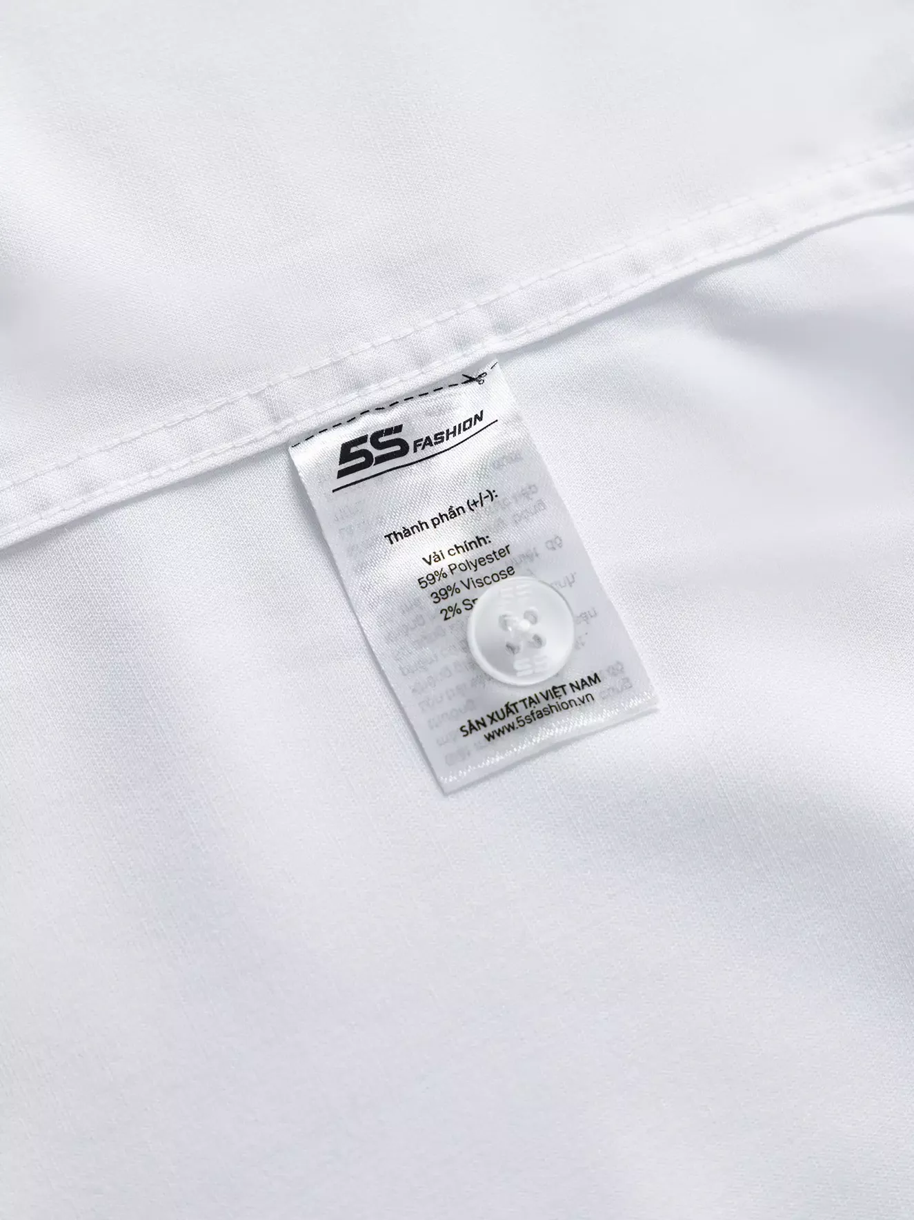 Áo Sơ Mi Nam Cộc Tay 5S Fashion Màu Trắng Trơn ASC25011