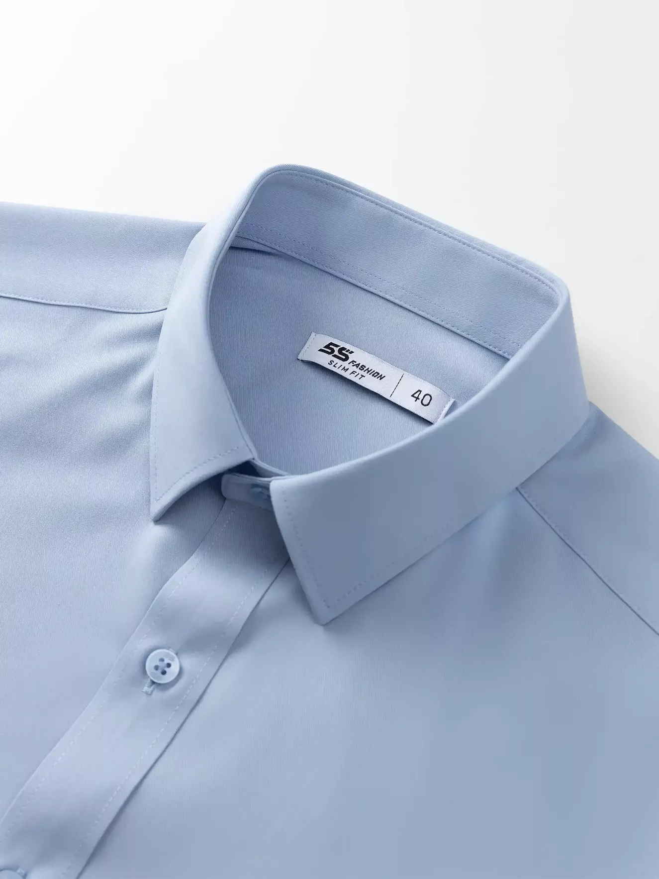 Áo Sơ Mi Nam Ngắn Tay 5S Fashion Trơn Slimfit ASC25017