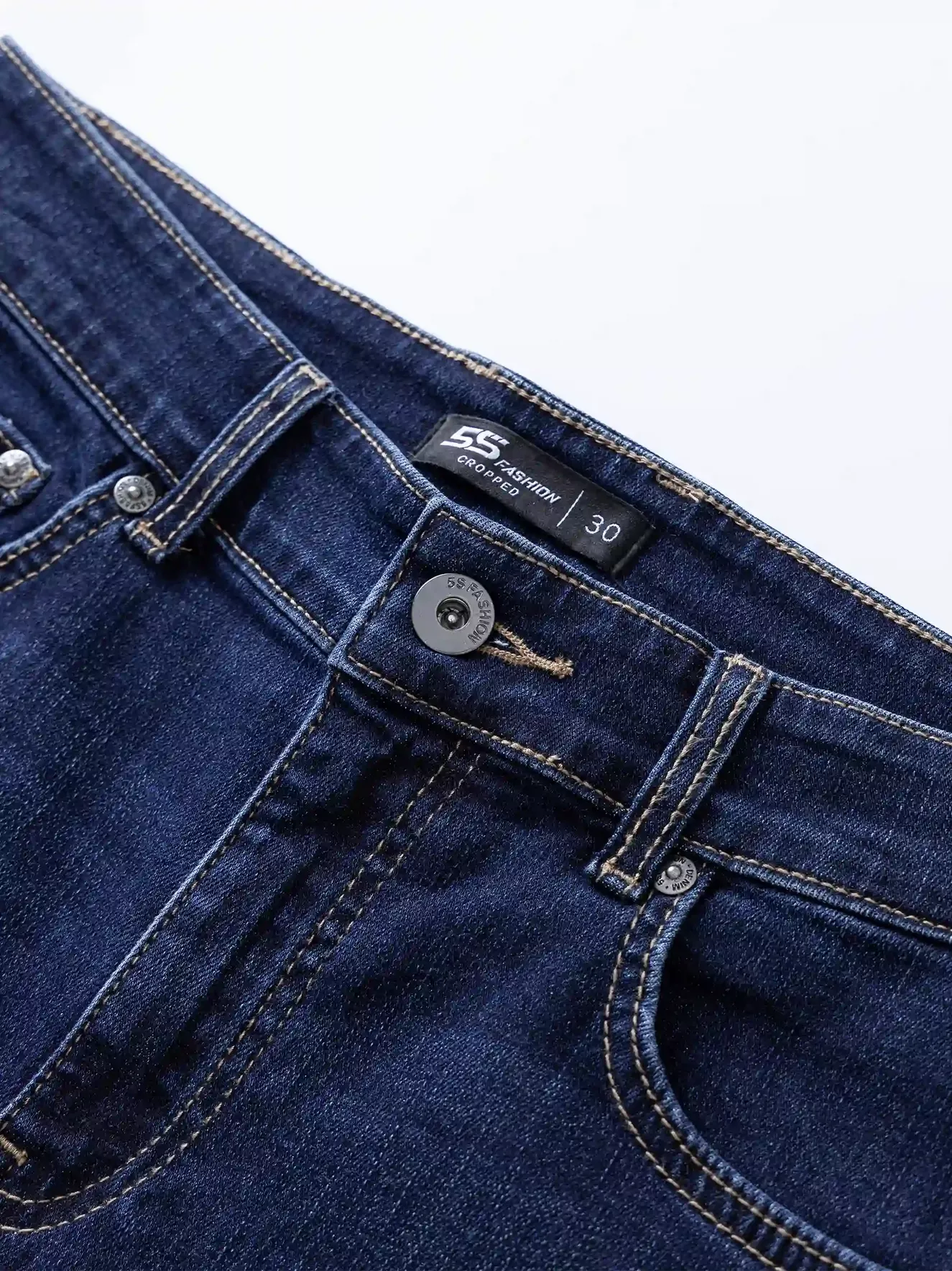 Quần Jean Nam Cotton 5S Fashion Dáng Lửng Trơn QJE24009