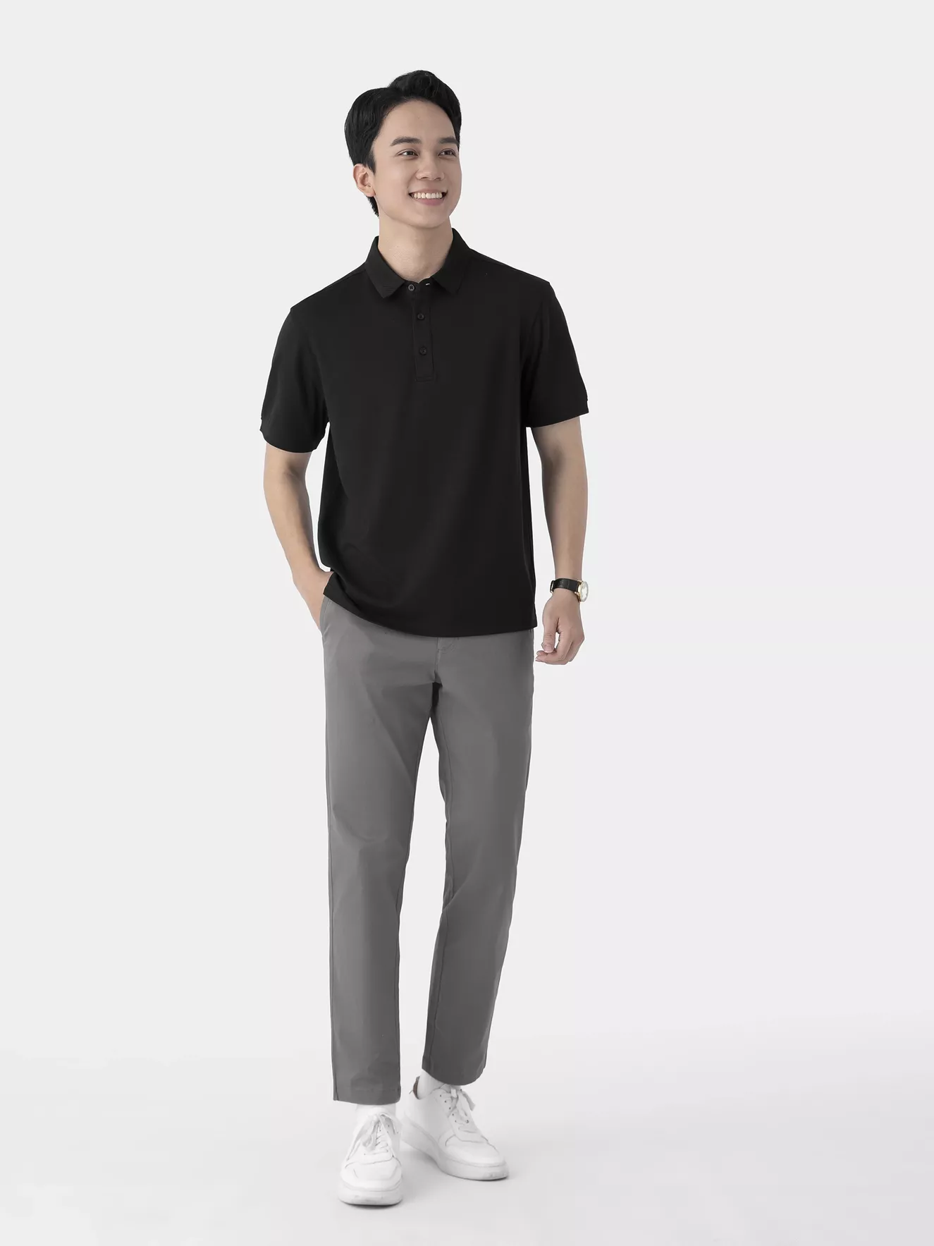 Áo Polo Nam 5S Fashion Dệt Jacquard Phom Regular APC25021