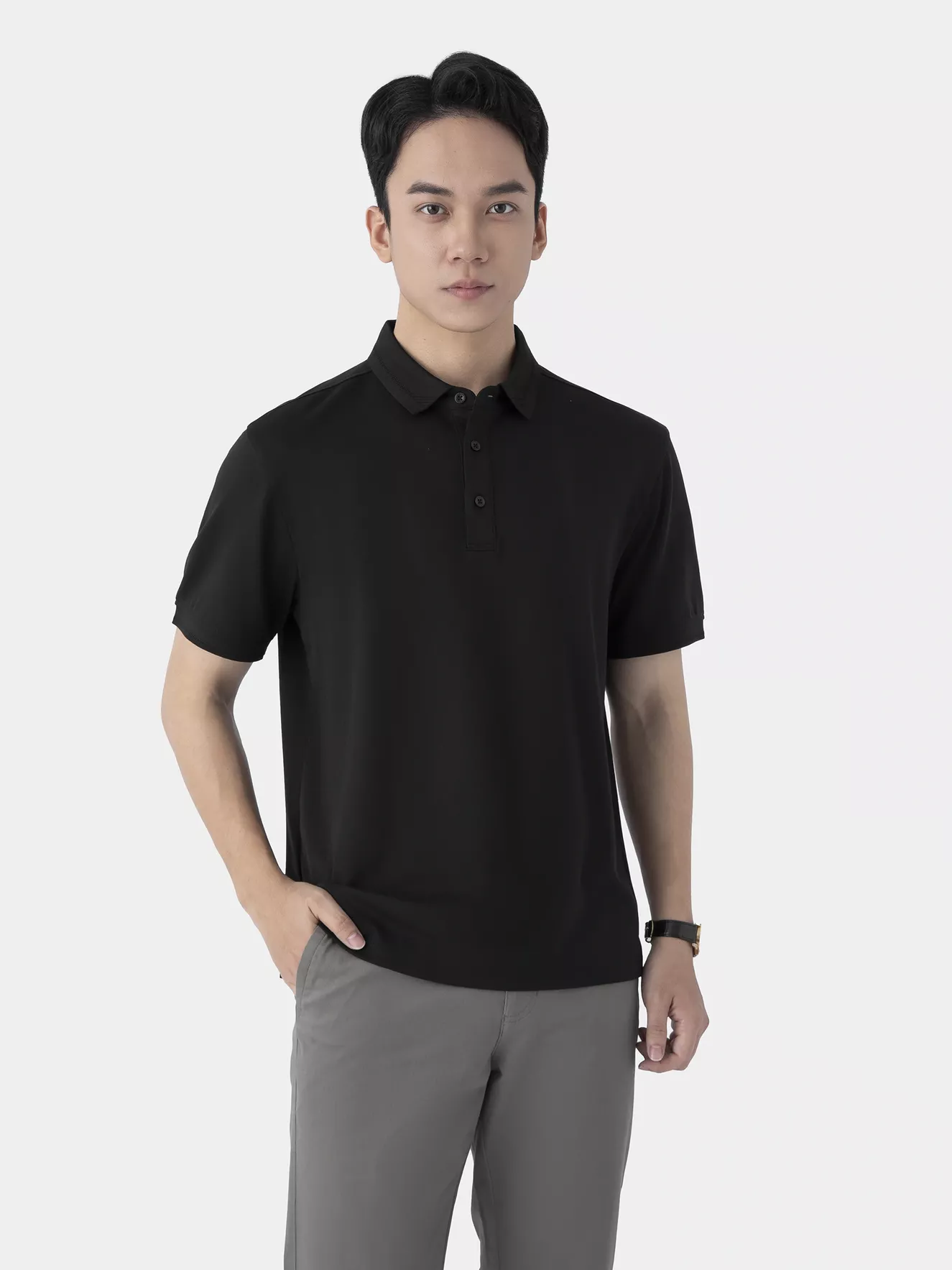 Áo Polo Nam 5S Fashion Dệt Jacquard Phom Regular APC25021