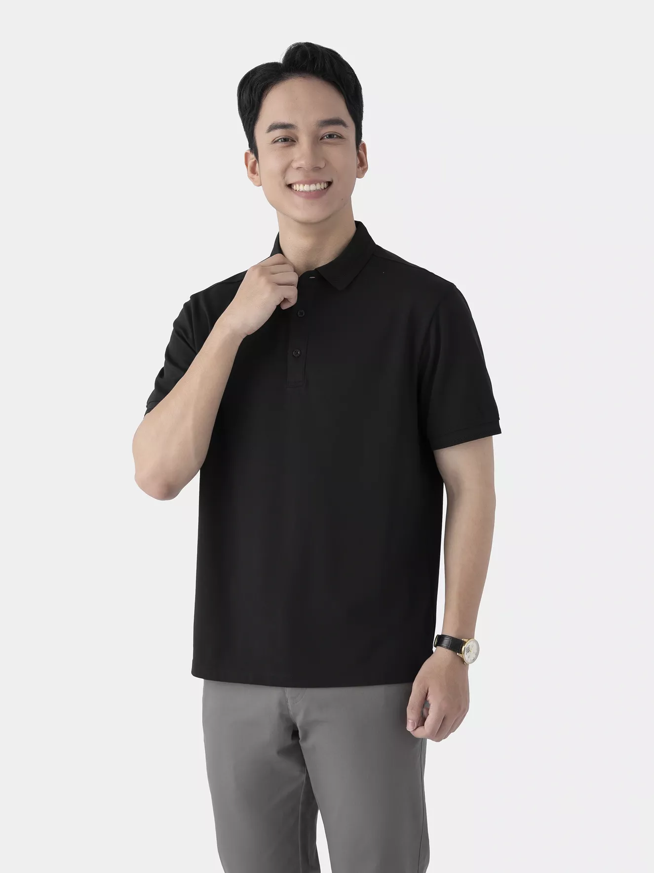 Áo Polo Nam 5S Fashion Dệt Jacquard Phom Regular APC25021