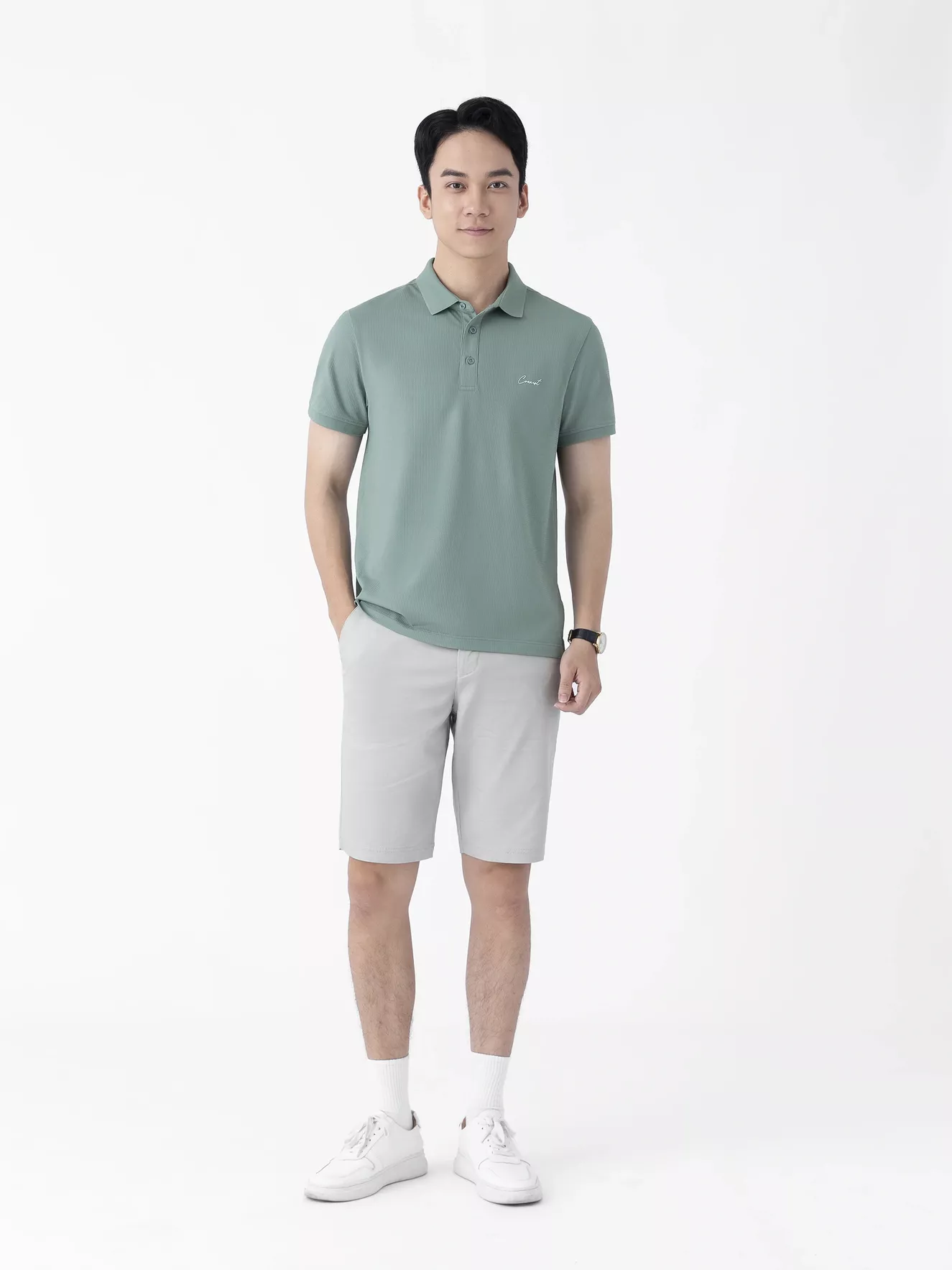 Áo Polo Nam 5S Fashion Dệt Hiệu Ứng Phom Slimfit APC25014