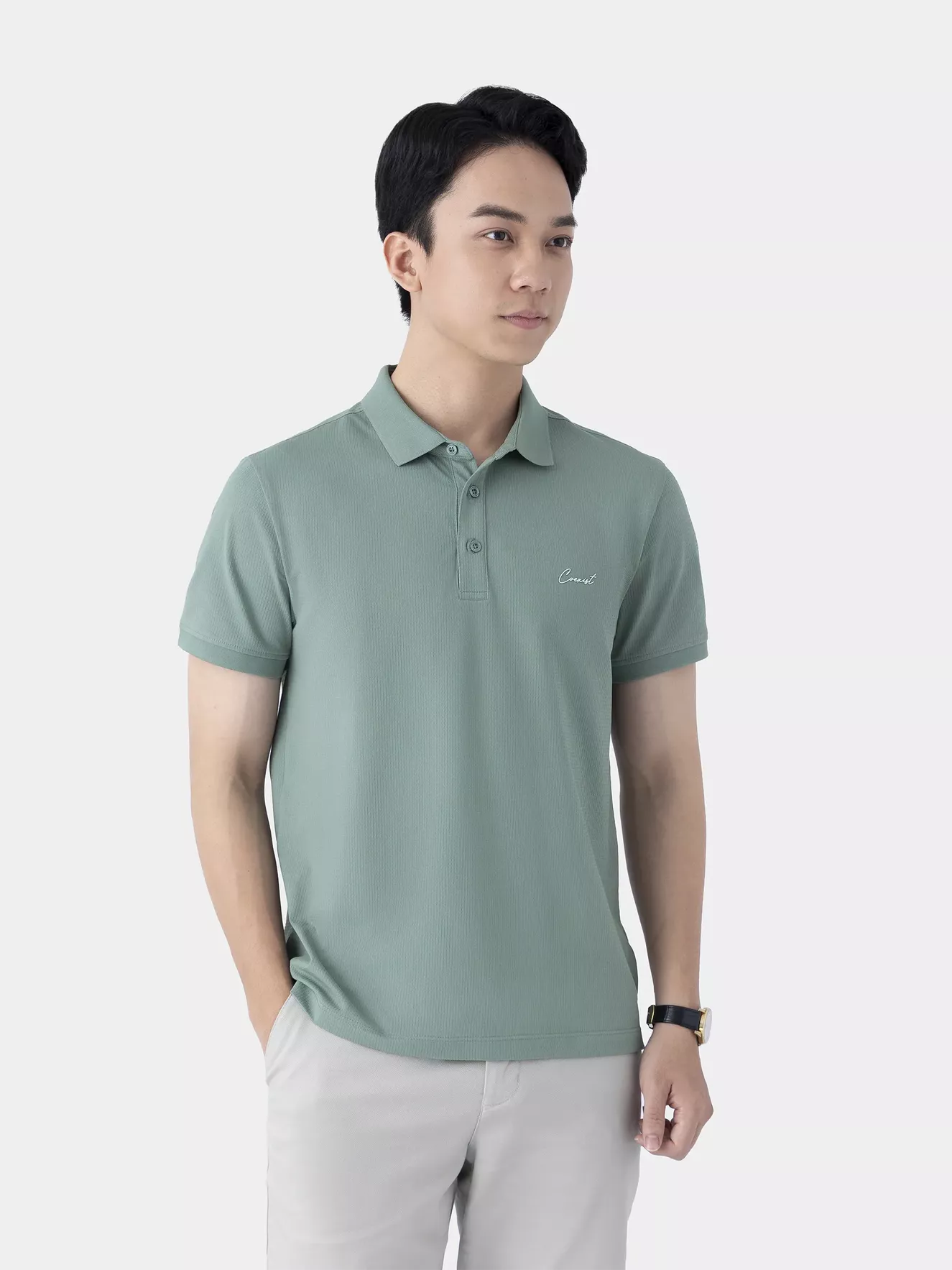 Áo Polo Nam 5S Fashion Dệt Hiệu Ứng Phom Slimfit APC25014