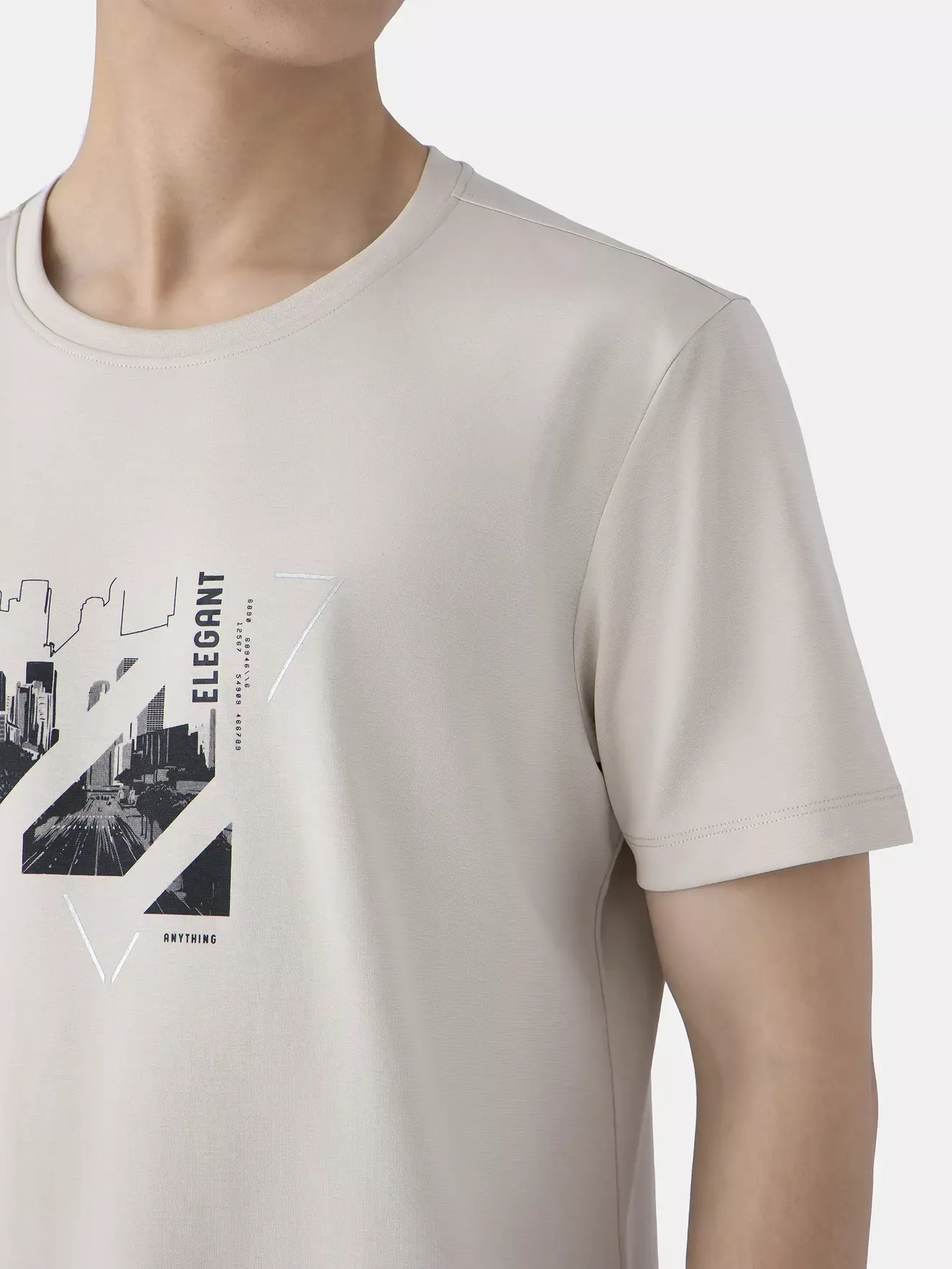 Áo Thun Cổ Tròn Cotton 5S Fashion In Lớn Phom Regular ATS25007