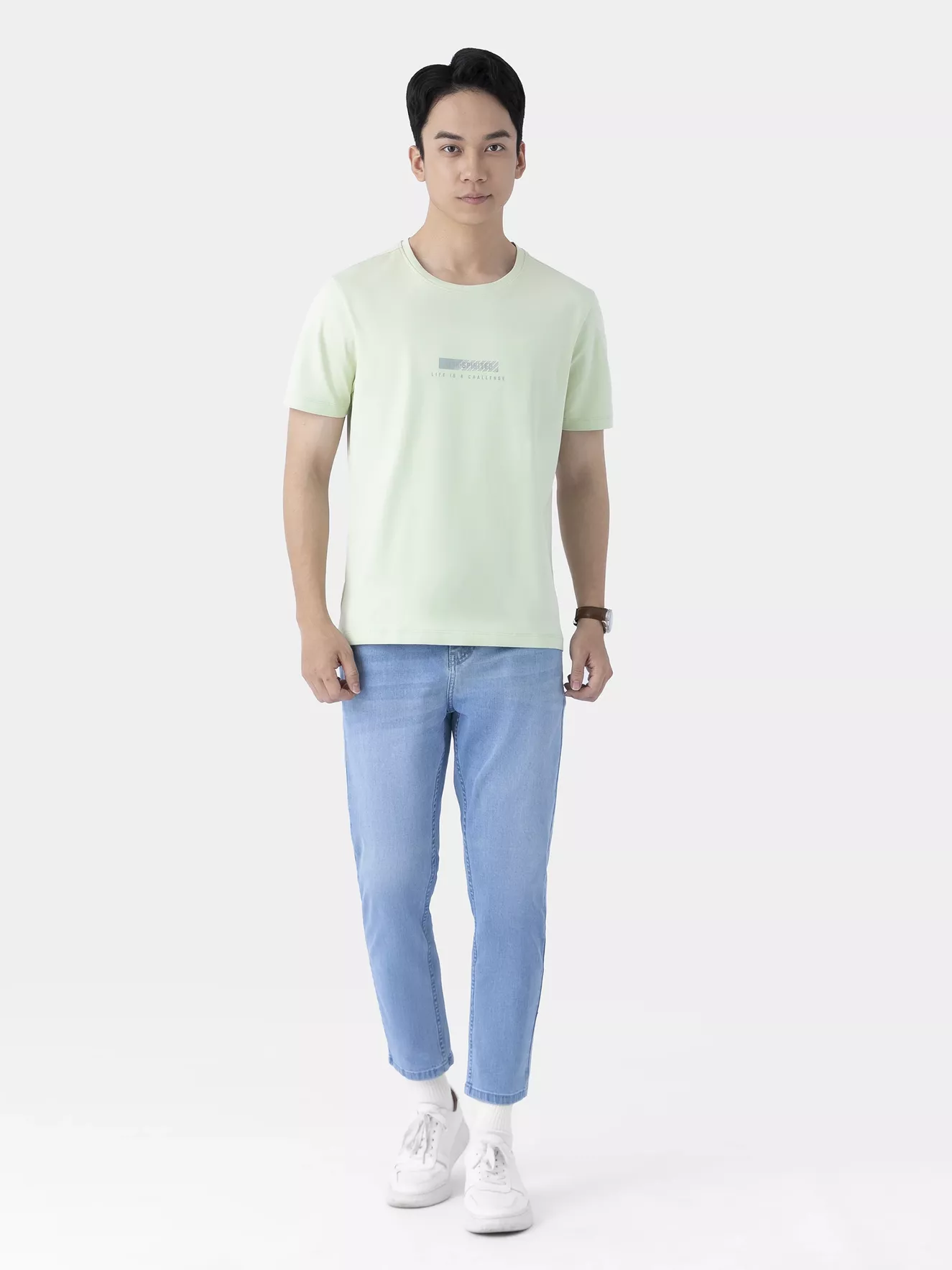 Áo Thun Nam Ngắn Tay 5S Fashion In Đơn Giản ATS25004