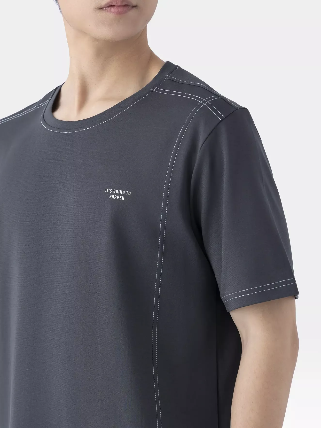 Áo Thun Nam Ngắn Tay 5S Fashion Chần Chỉ Phong Cách ATS25001