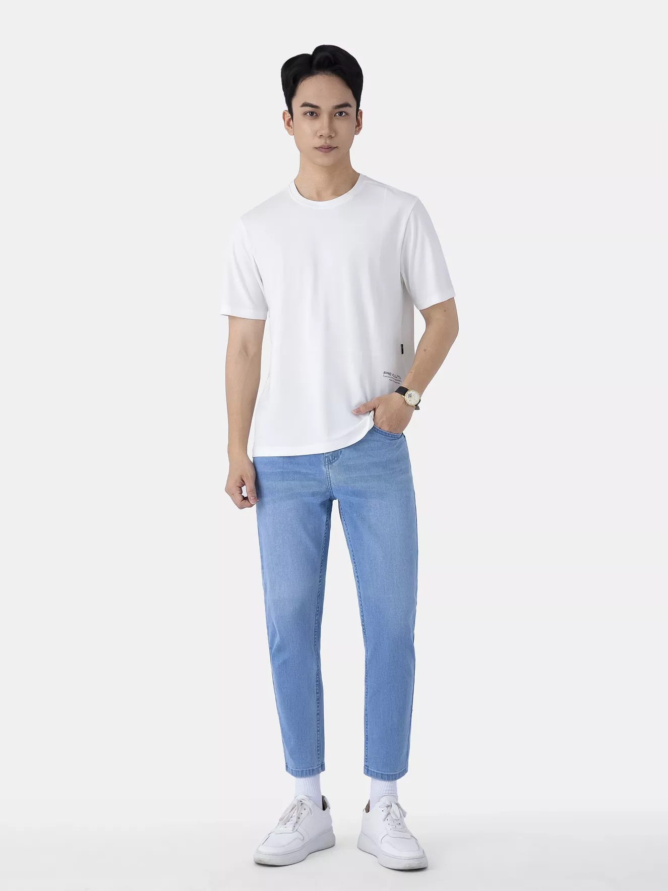 Áo Thun Nam Tay Ngắn 5S Fashion In Phong Cách ATS25046